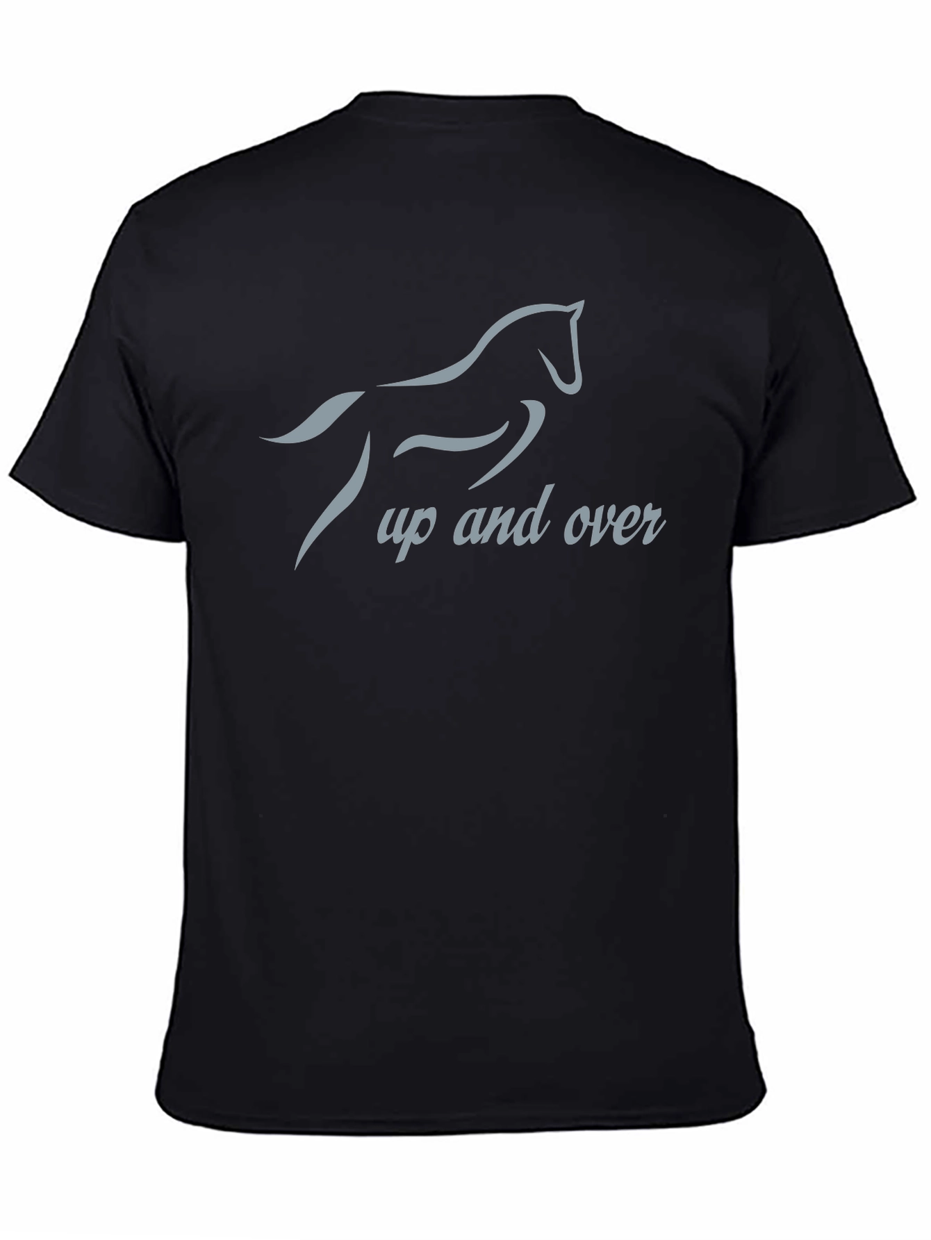 Black Up and Over Horse Graphic Tee view 4