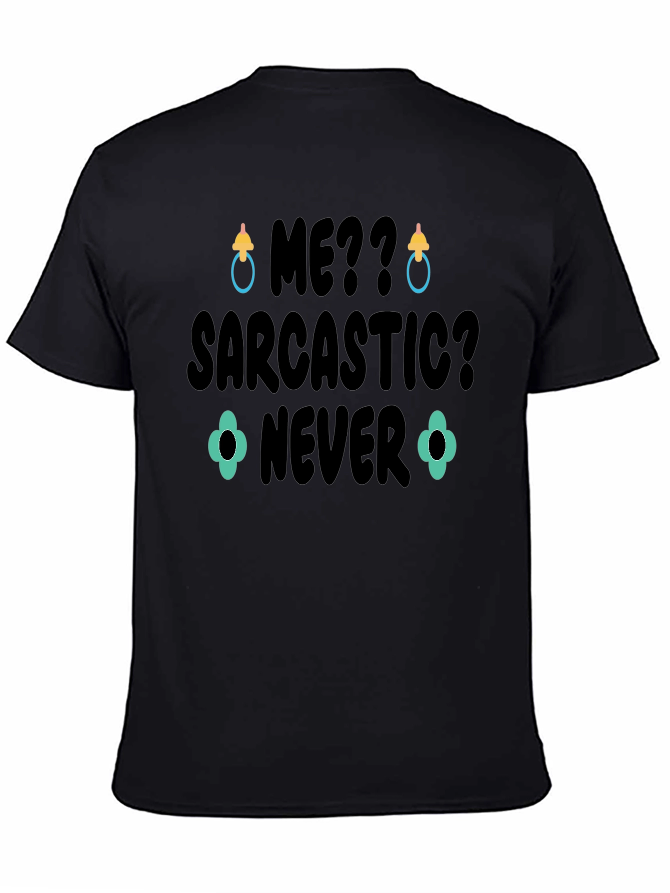 Black Sarcastic? Never Black Graphic T-Shirt view 4