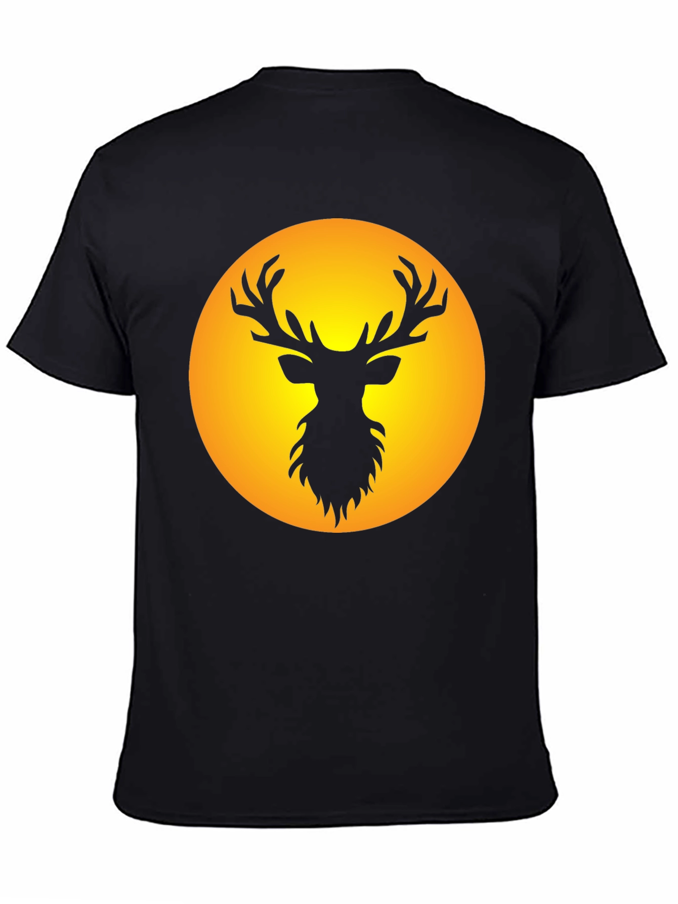 Black Black Deer Silhouette Tee view 4
