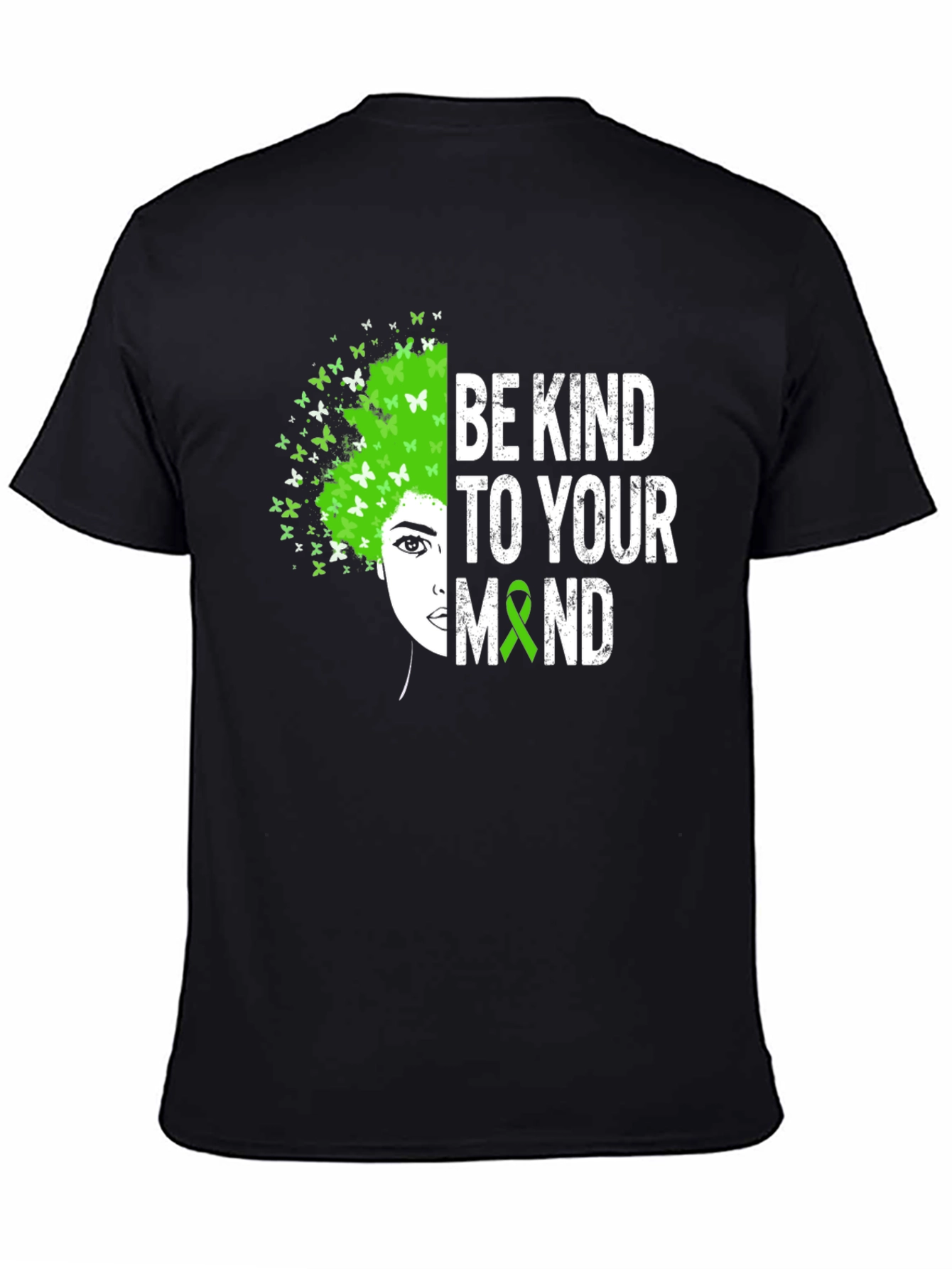 Black Be Kind To Your Mind T-Shirt - Mental Health Awareness Tee view 4
