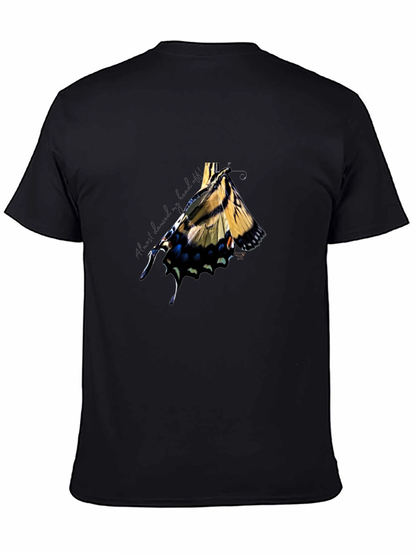 Black Butterfly Graphic Black T-Shirt - Stylish & Unique view 4