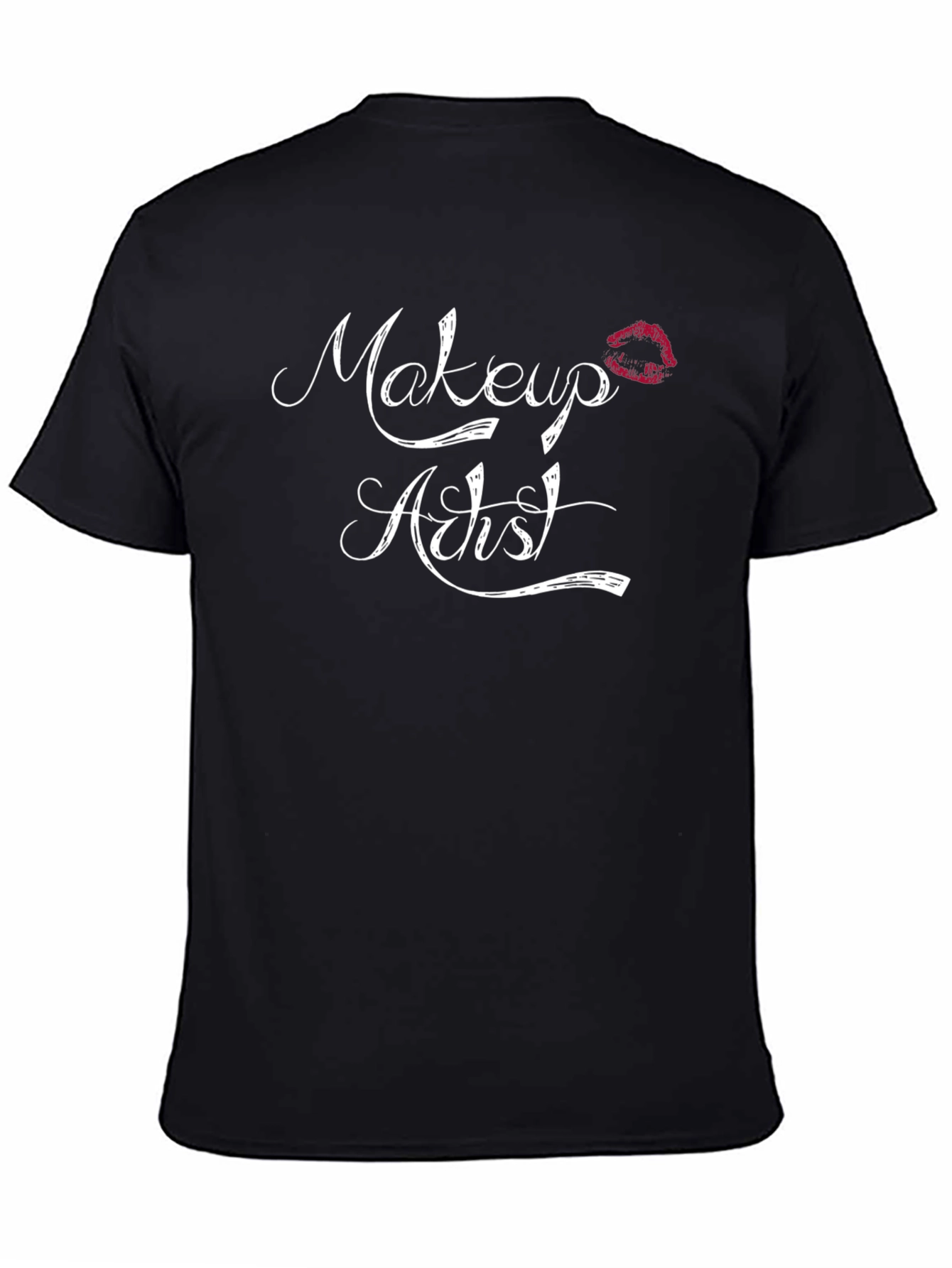Black Makeup Artist T-Shirt, Stylish Design, Cotton Blend view 4
