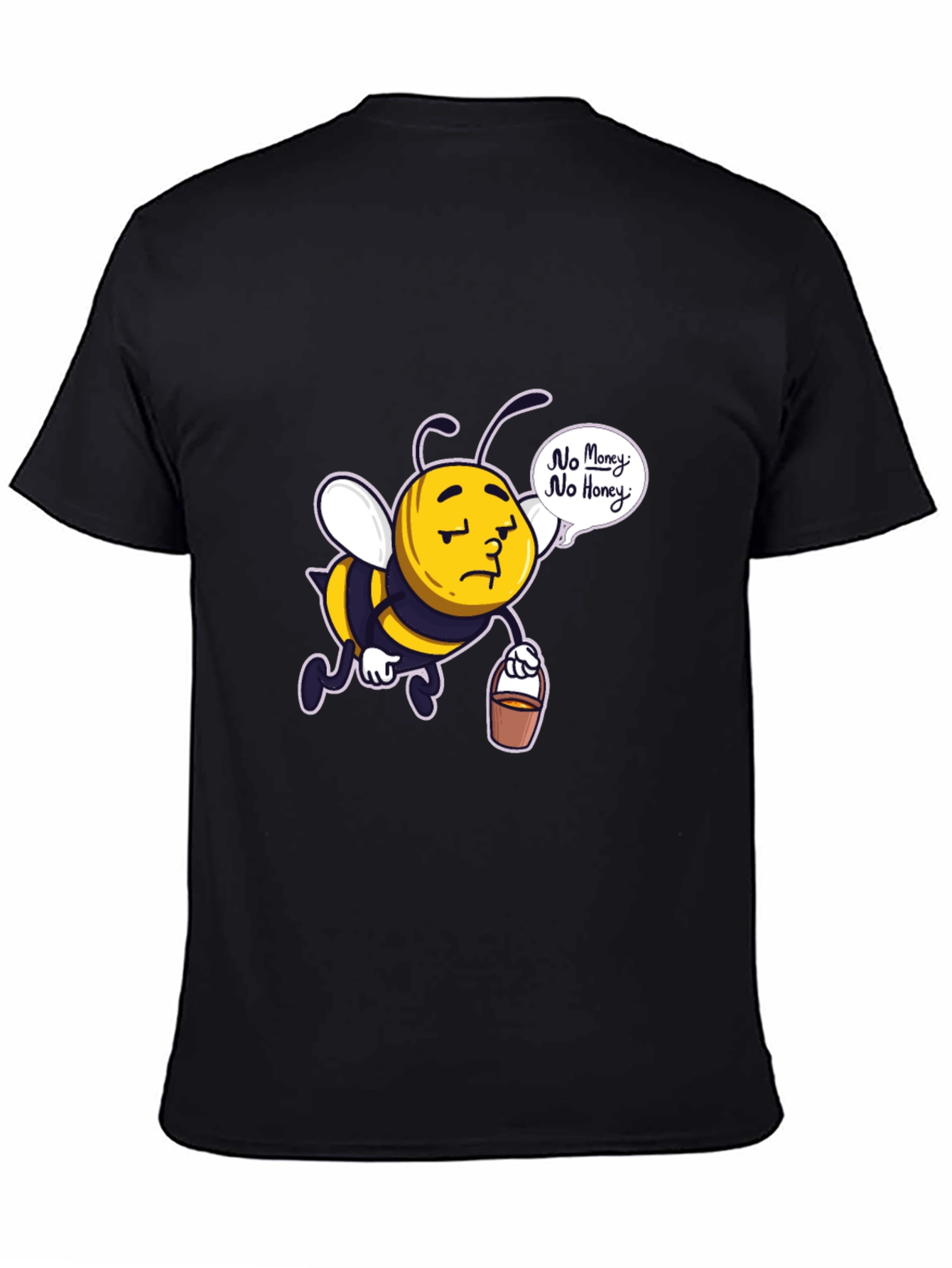 Black Sad Bee "No Money No Honey" Black T-Shirt view 4