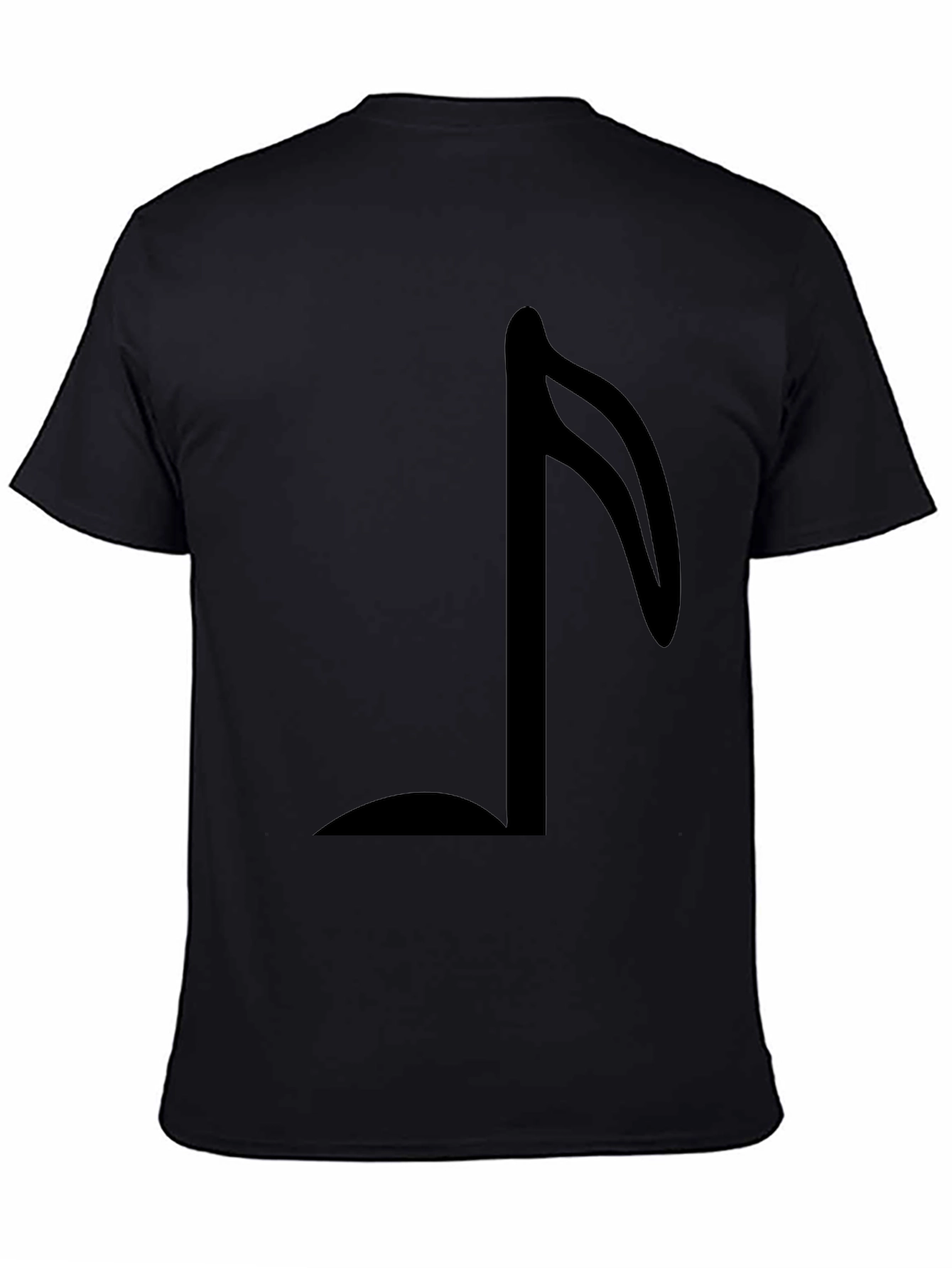 Black Music Note Graphic Black T-Shirt view 4