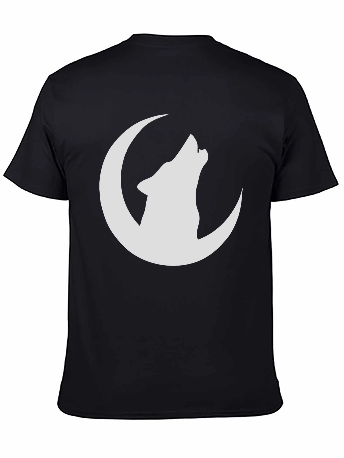 Black Wolf Moon Graphic T-Shirt - Black view 4