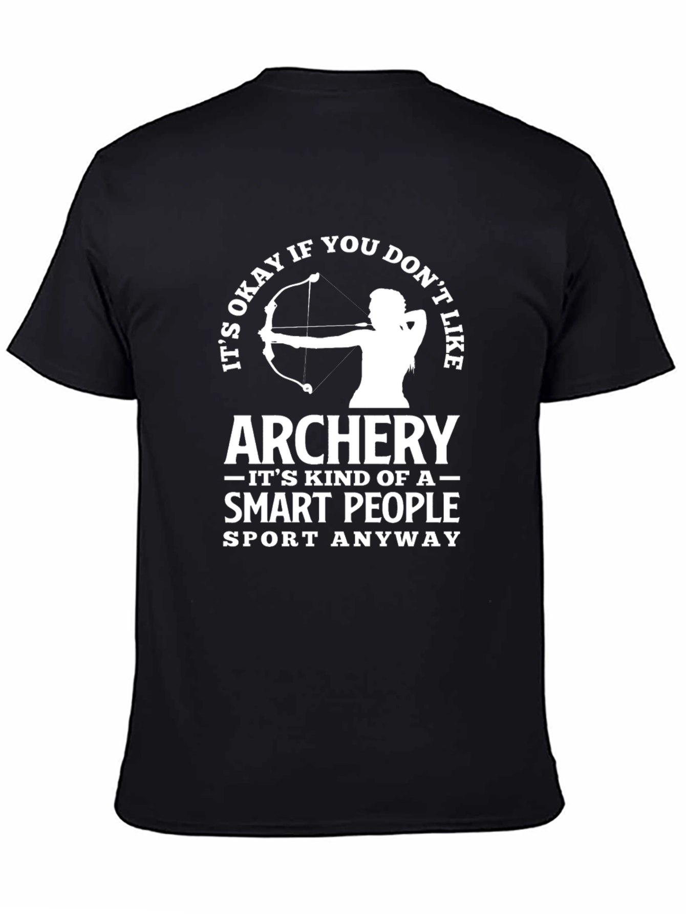 Black Archery Smart People Sport T-Shirt view 4
