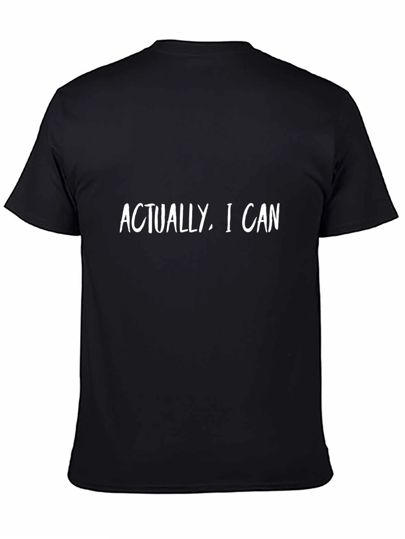 Black Actually, I Can - Men's Graphic T-Shirt view 4