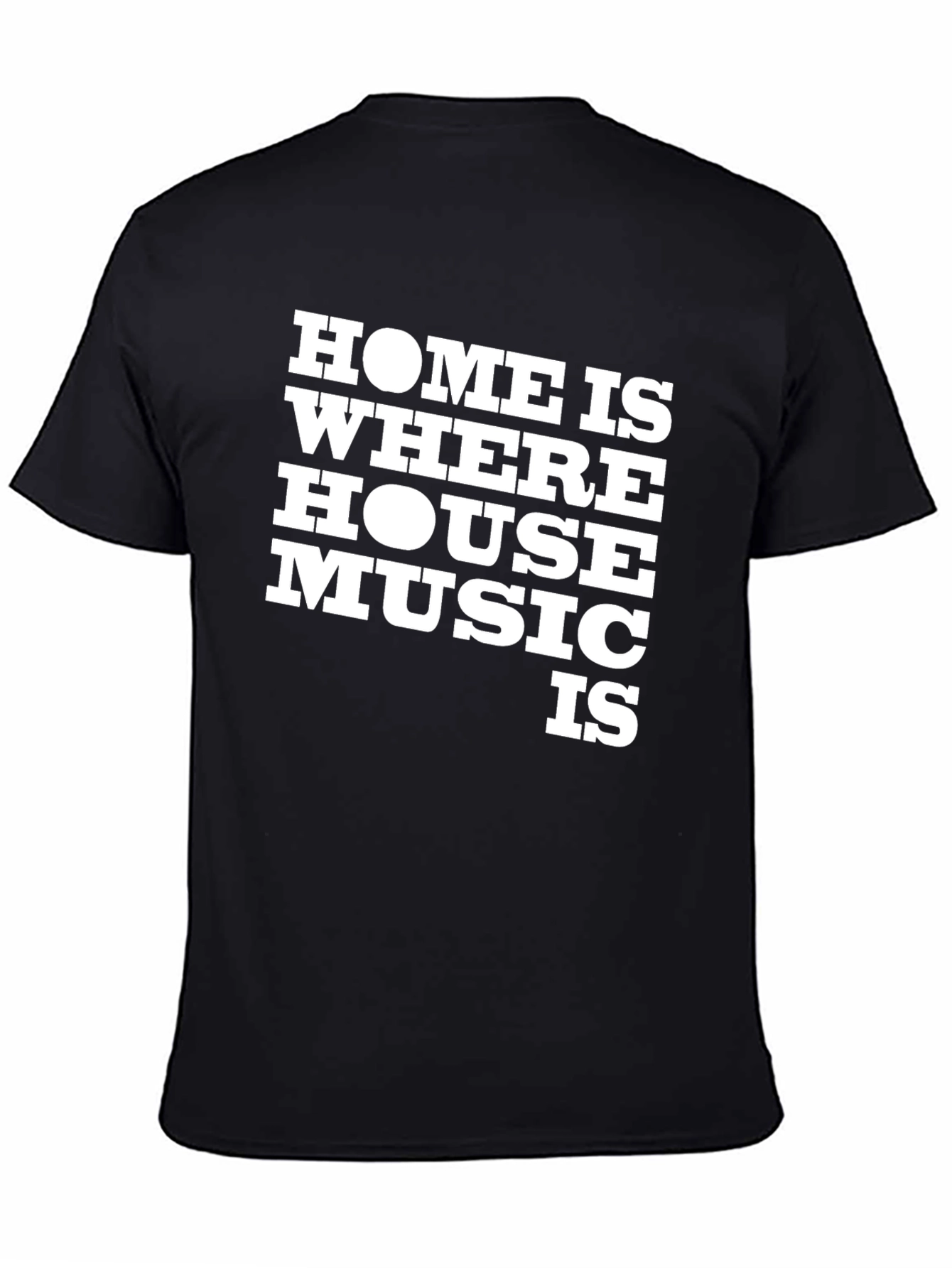 Black Home is Where House Music Is T-Shirt view 4