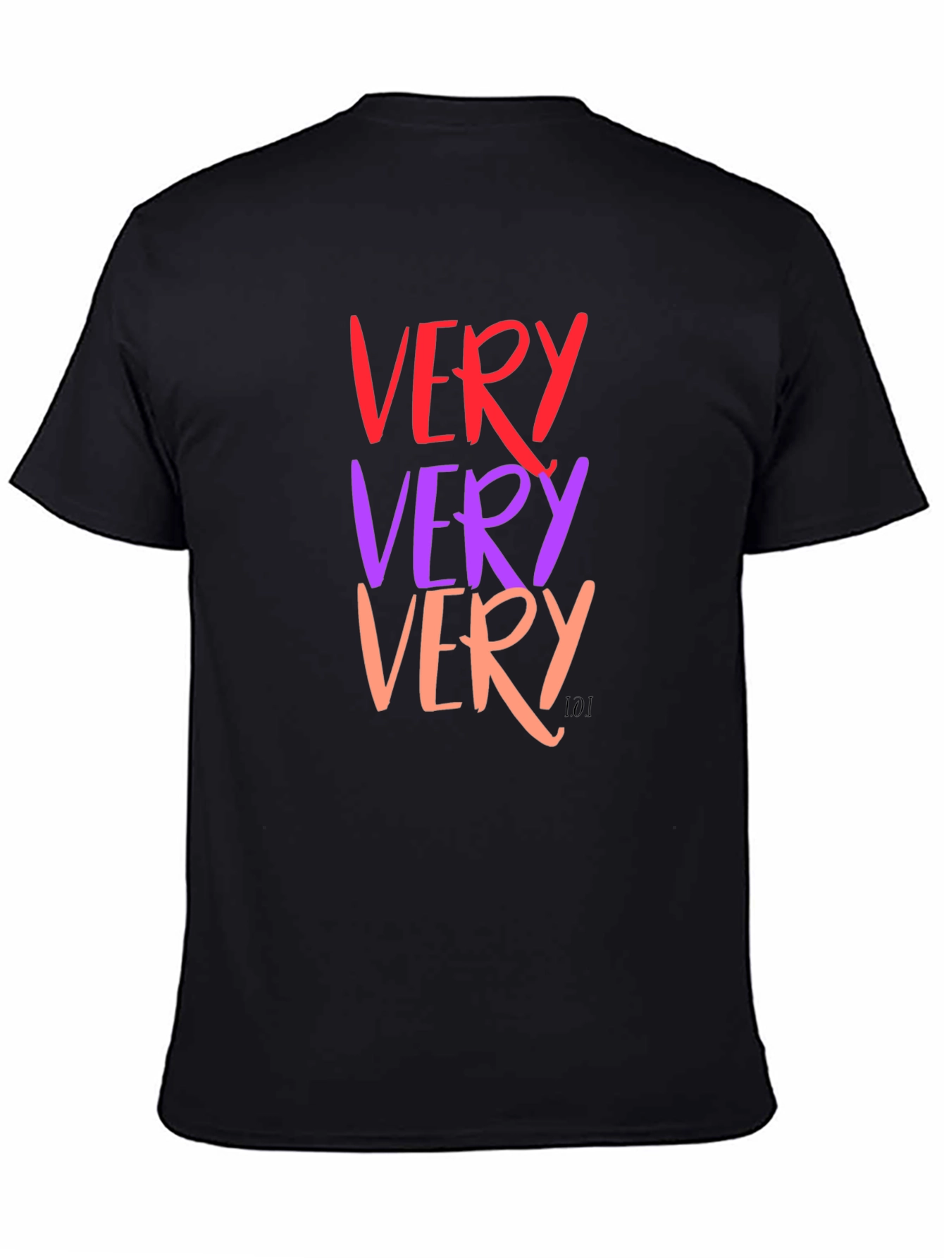 Black Very Graphic T-Shirt - Crew Neck, Short Sleeve, Bold Colors view 4