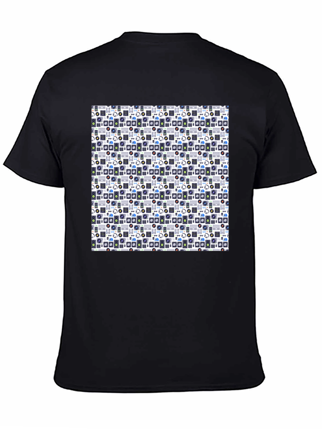 Black Cool Graphic Print Black T-Shirt view 4