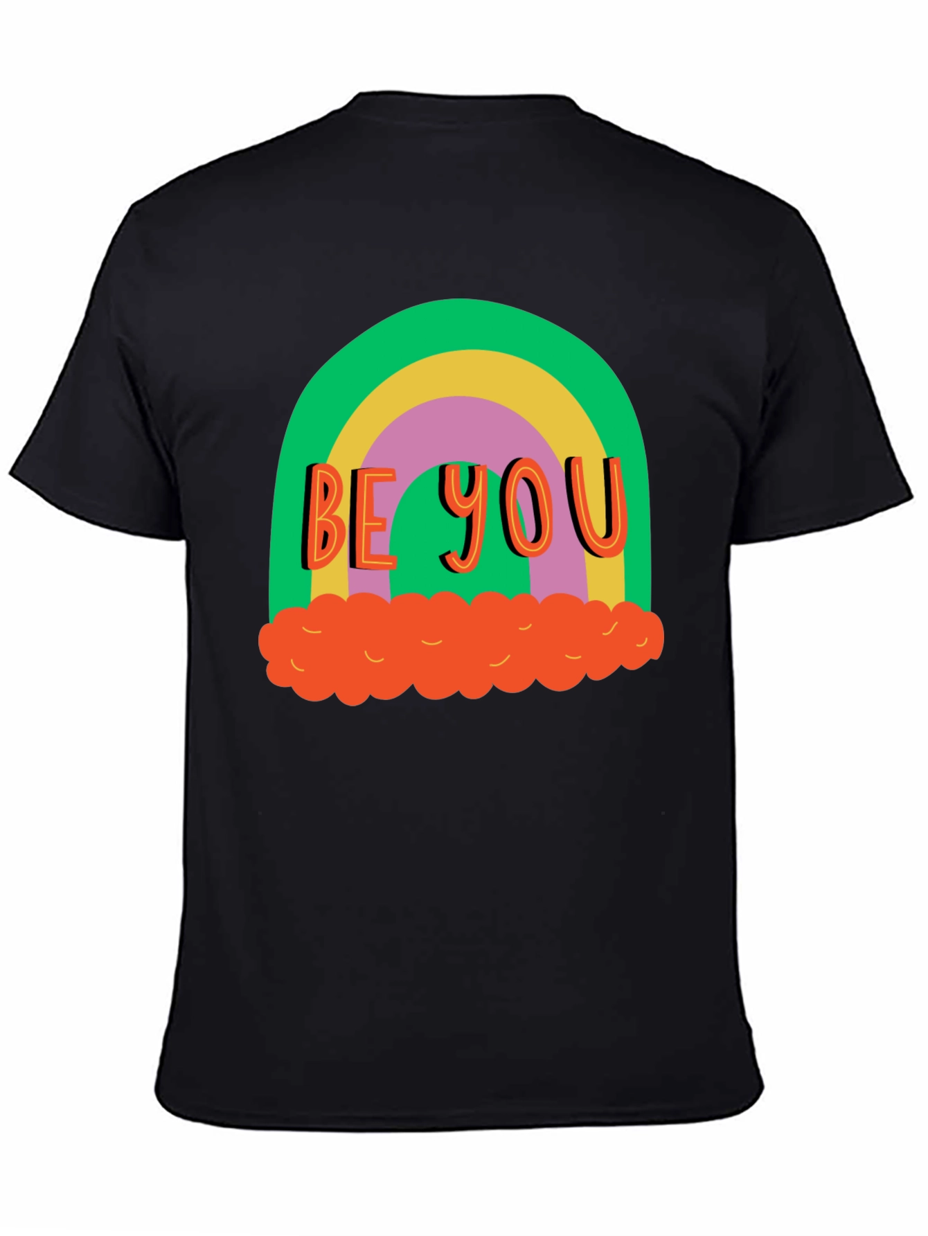 Black Be You Rainbow Graphic Tee - Black Cotton Blend view 4