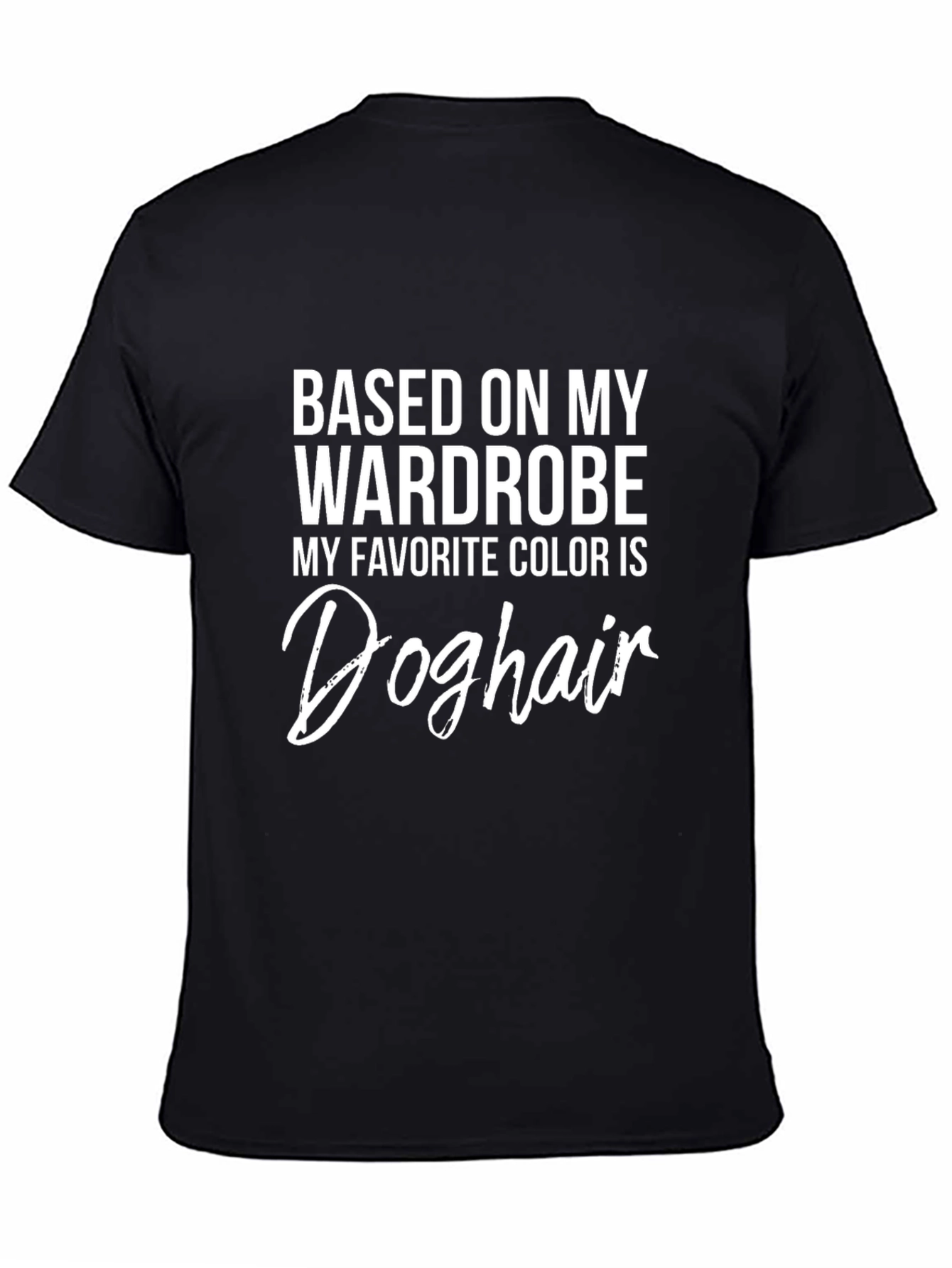 Black Doghair T-Shirt - Novelty Tee view 4