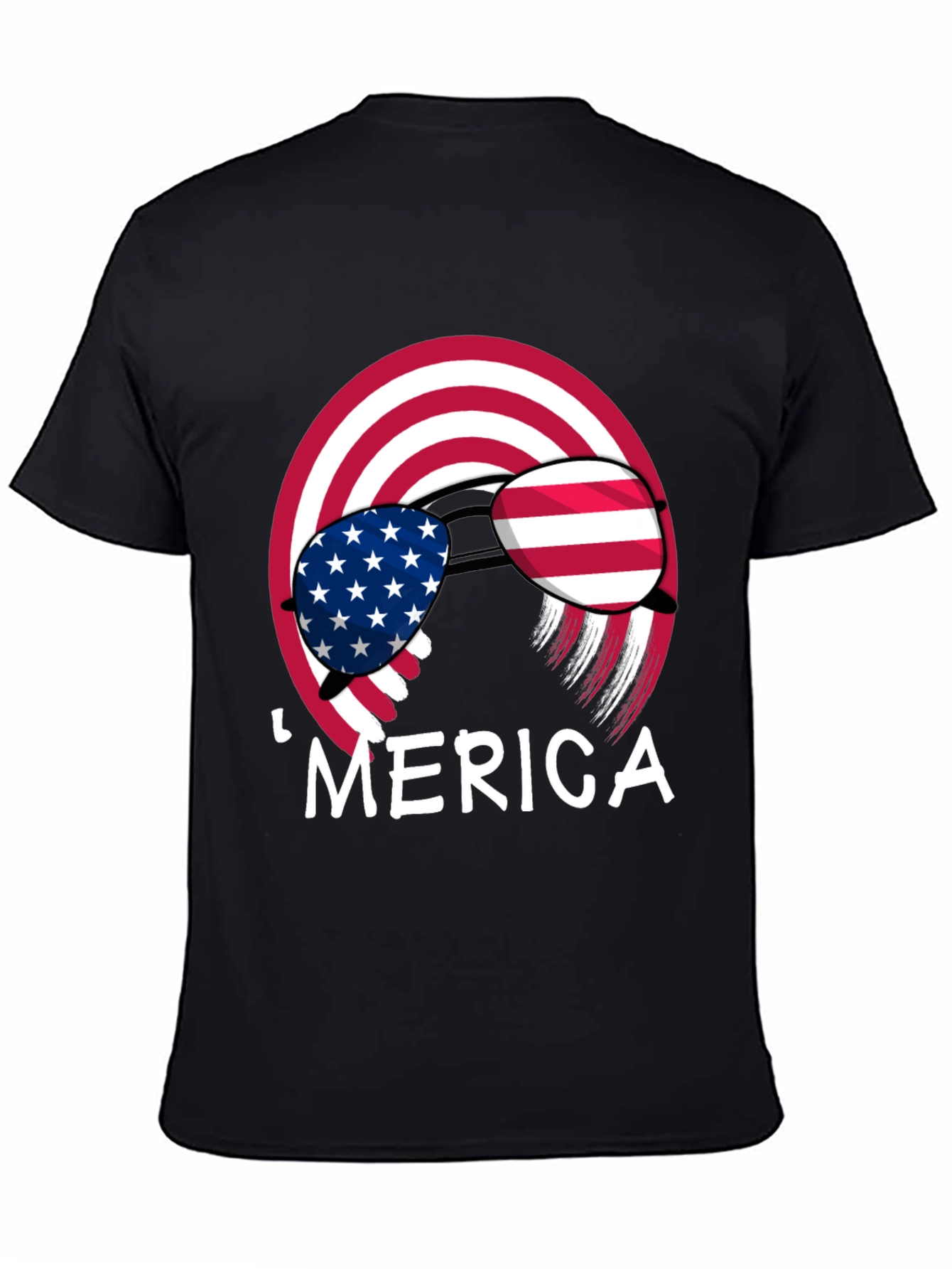 Black Patriotic 'Merica T-Shirt view 4