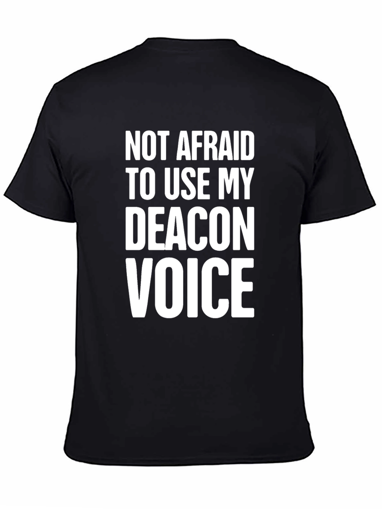 Black Deacon Voice T-Shirt - Bold Statement Tee view 4