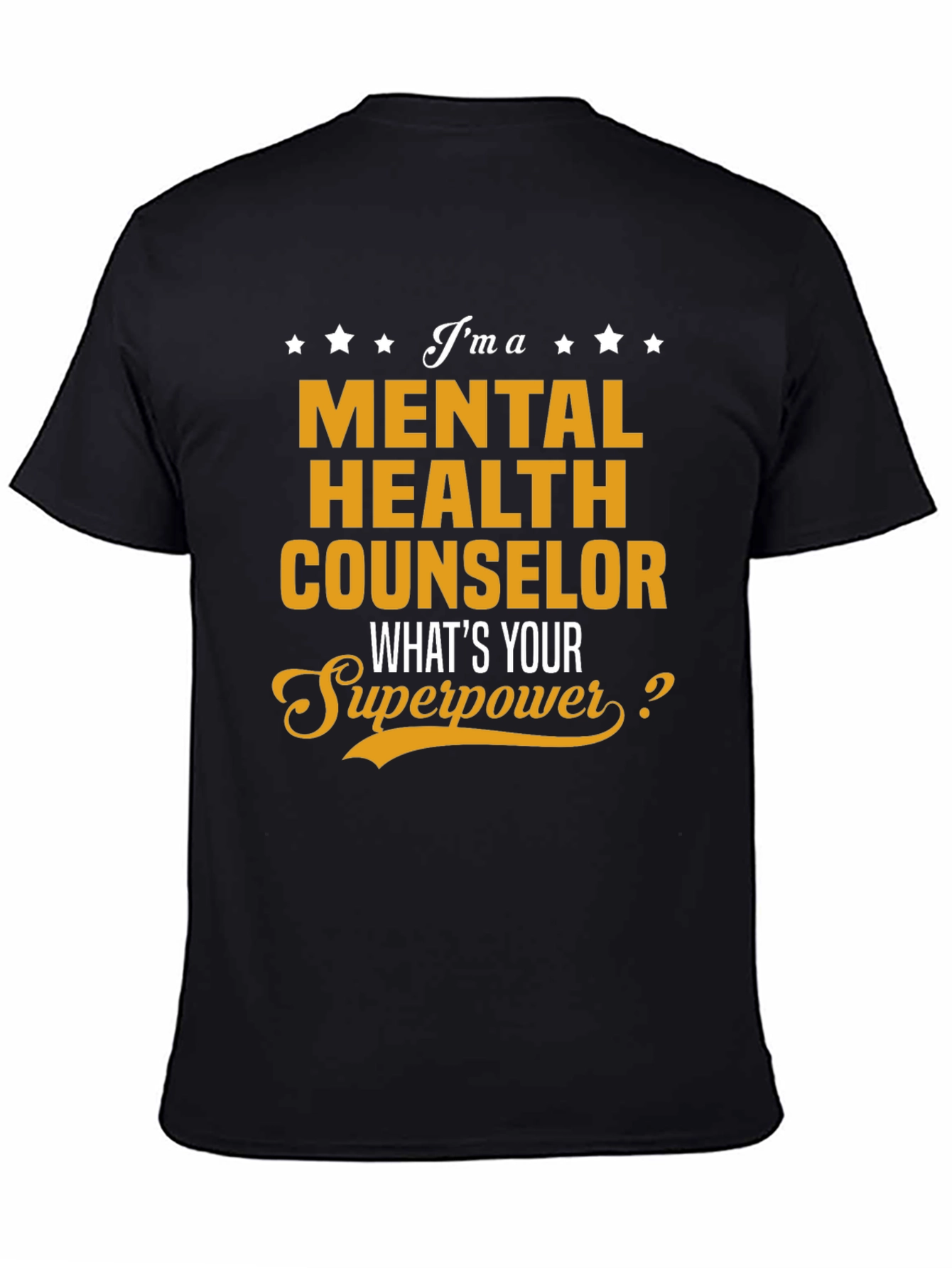 Black Mental Health Counselor Superpower T-Shirt view 4