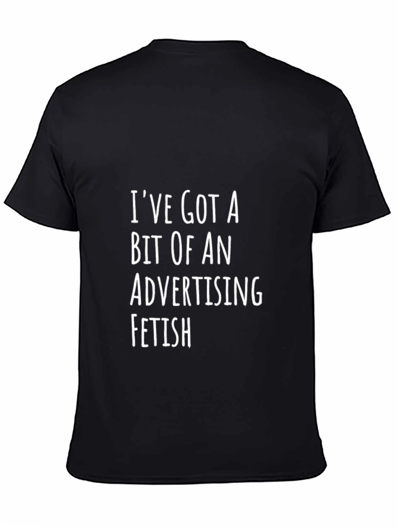 Black Advertising Fetish Graphic T-Shirt - Funny Slogan Tee view 4