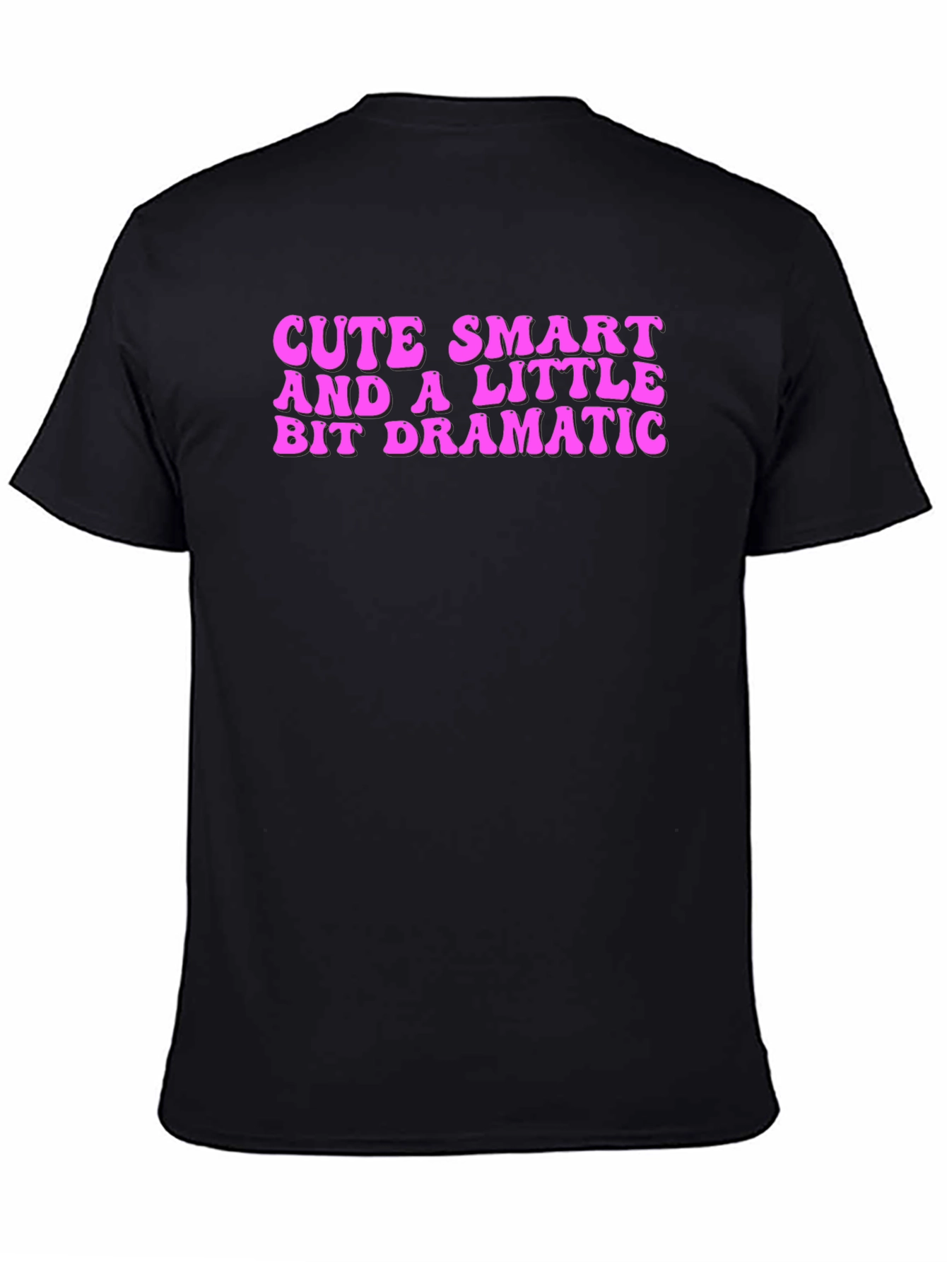 Black Cute Smart Dramatic T-Shirt - Black view 4
