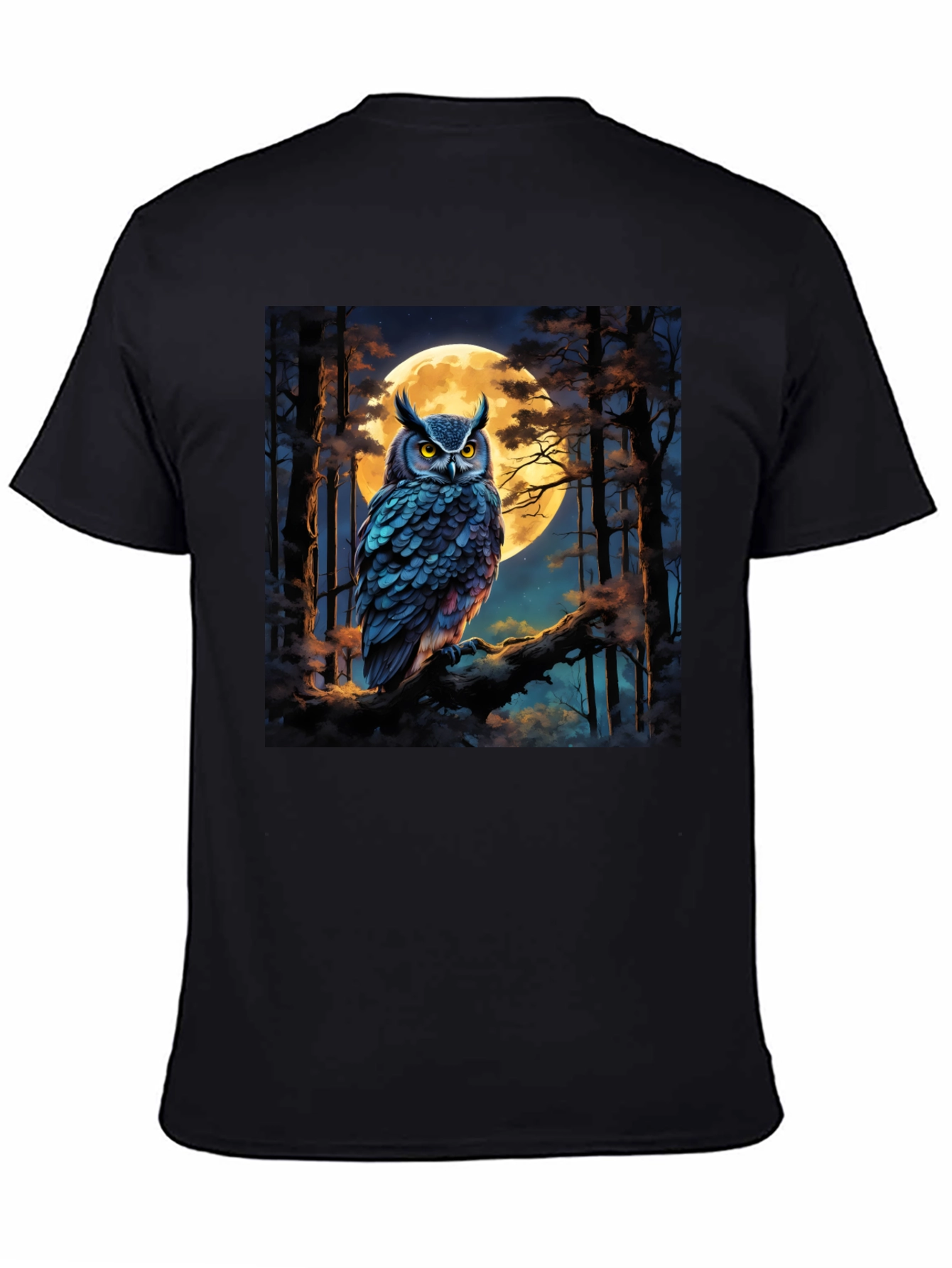 Black Owl Moon Black Graphic Tee view 4