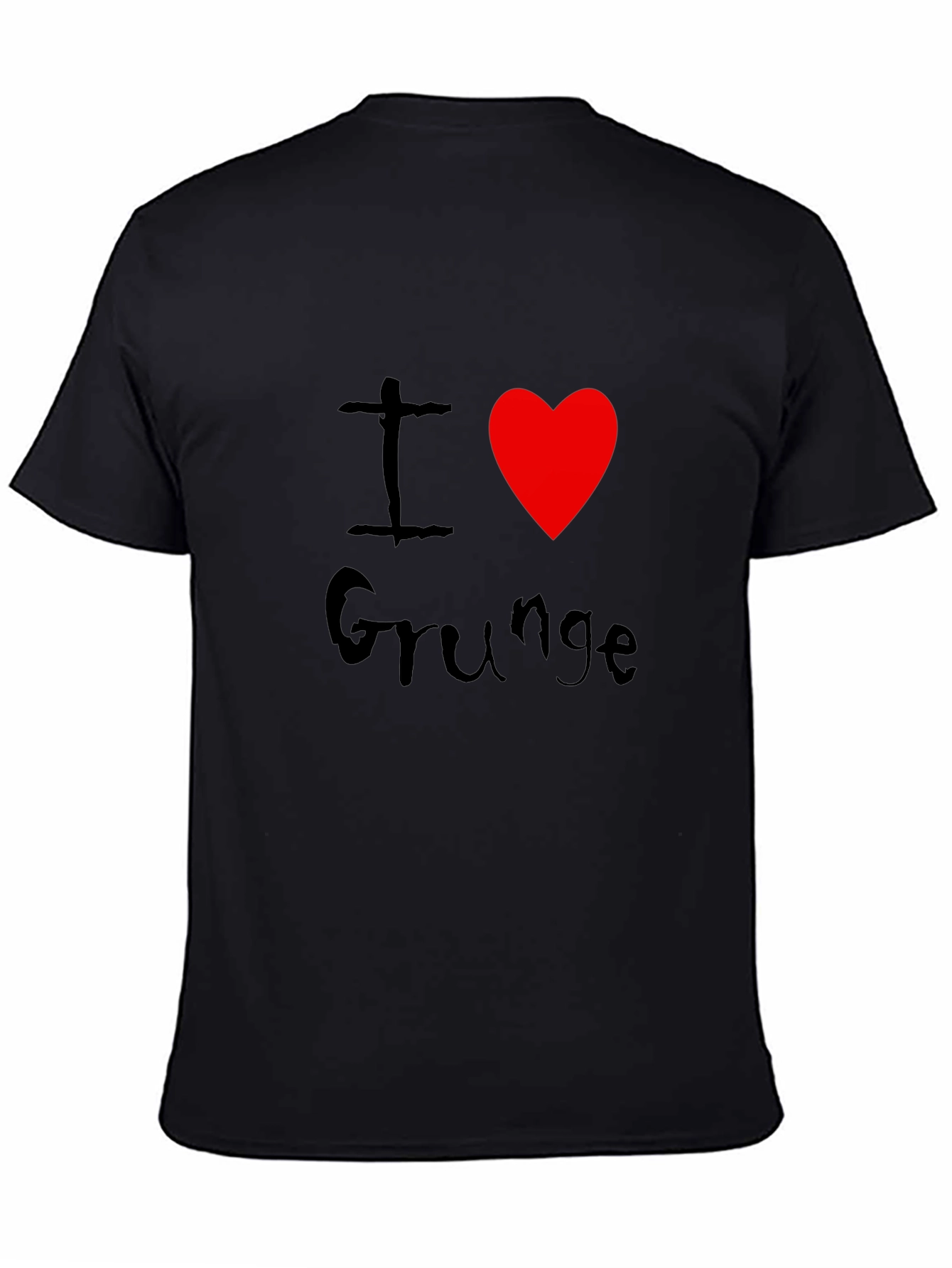 Black I Heart Grunge Black Graphic Tee view 4