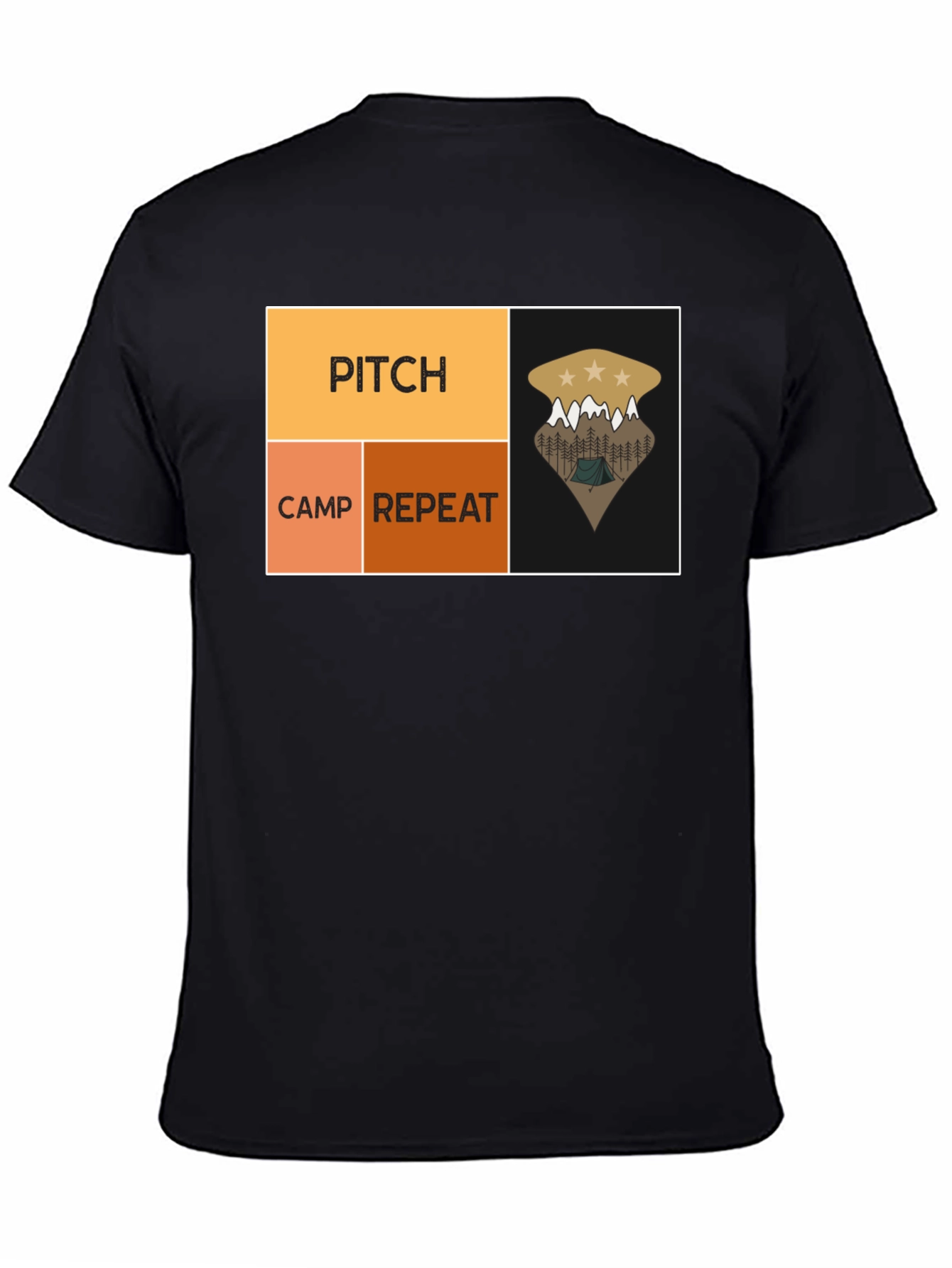 Black Pitch Camp Repeat Camping T-Shirt view 4