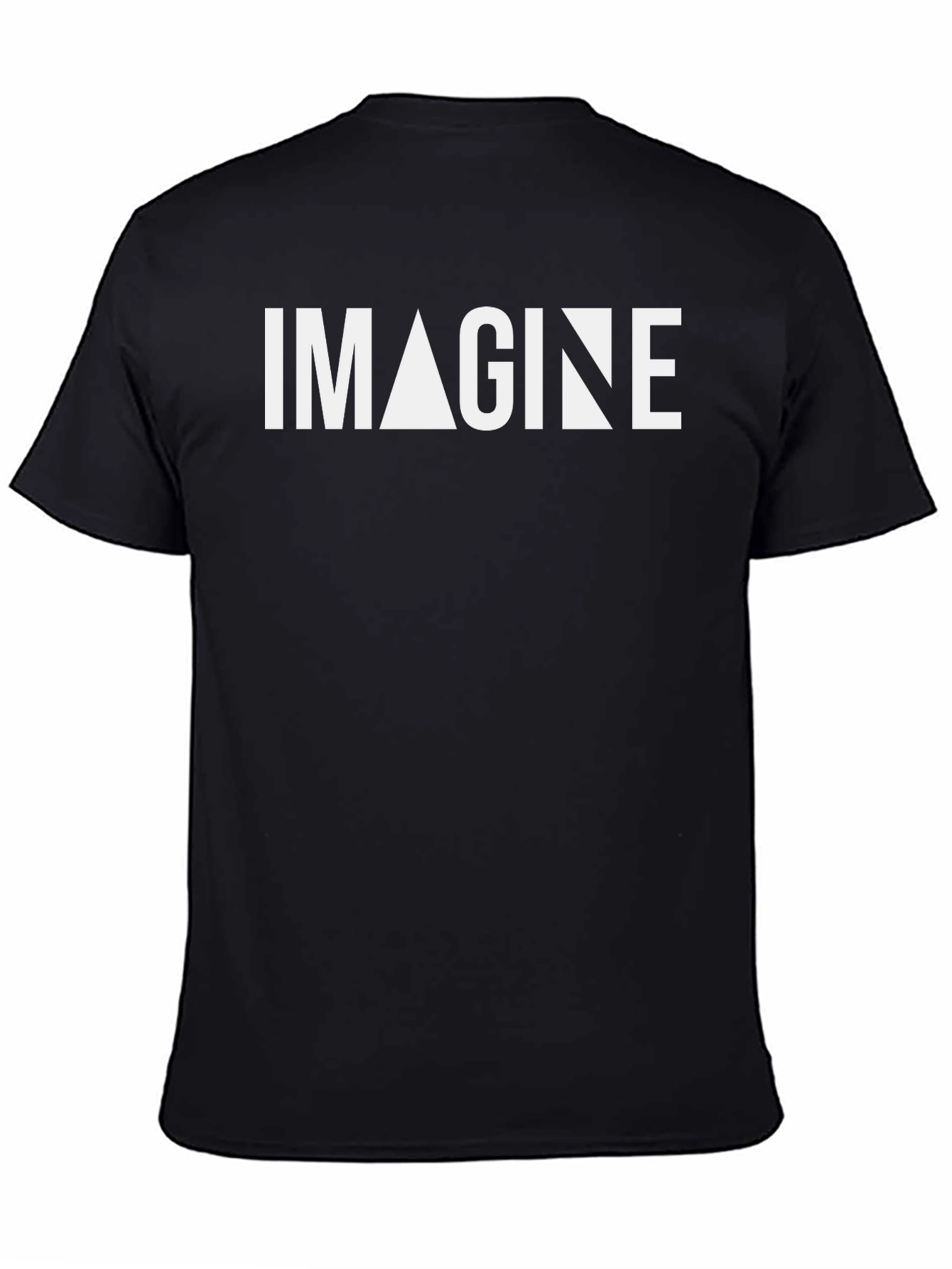 Black Imagine Graphic Tee - Black Cotton Blend view 4