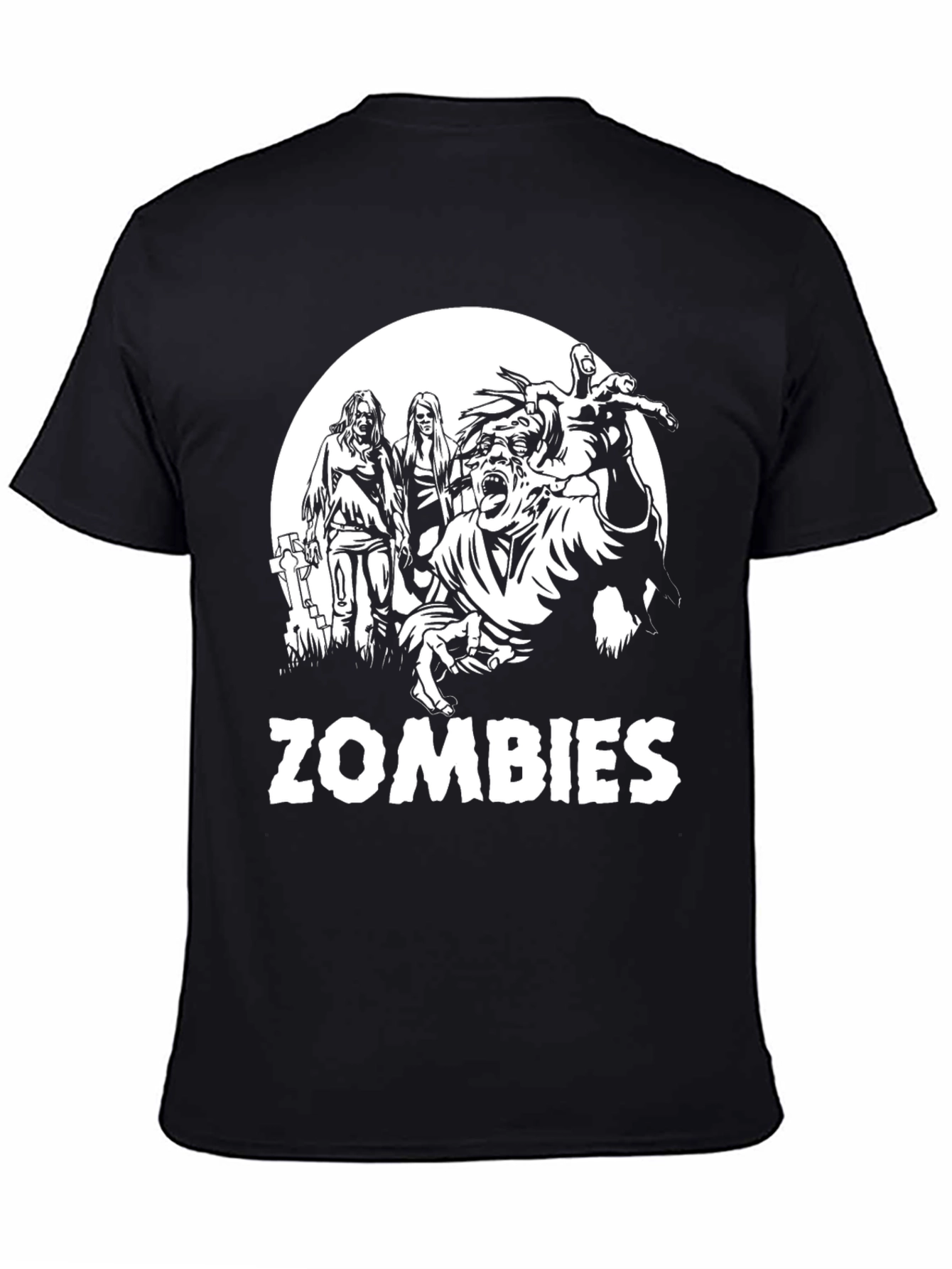 Black Zombies Graphic Print T-Shirt - Black view 4