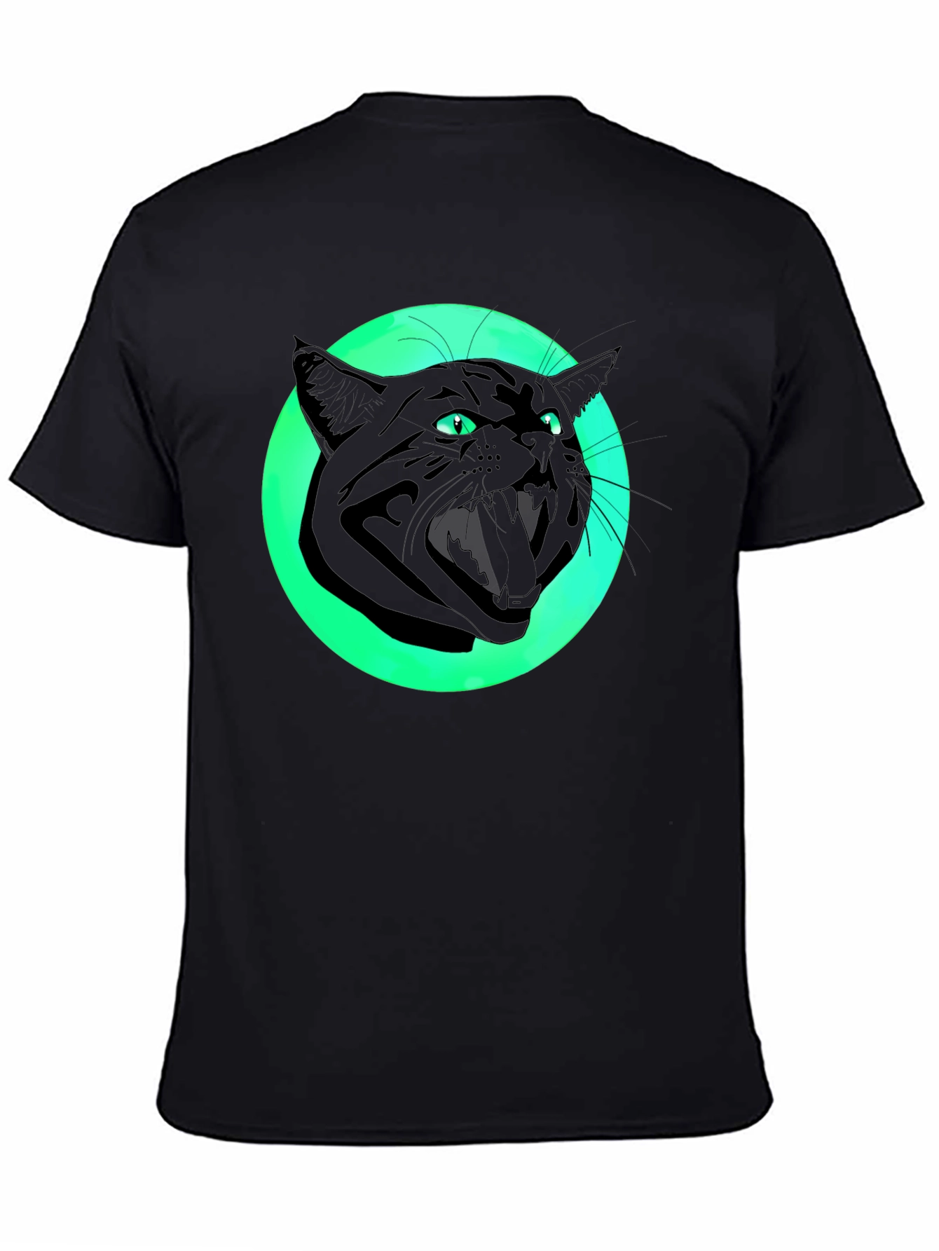 Black Black Cat Graphic Tee - Men's Short Sleeve T-Shirt view 4