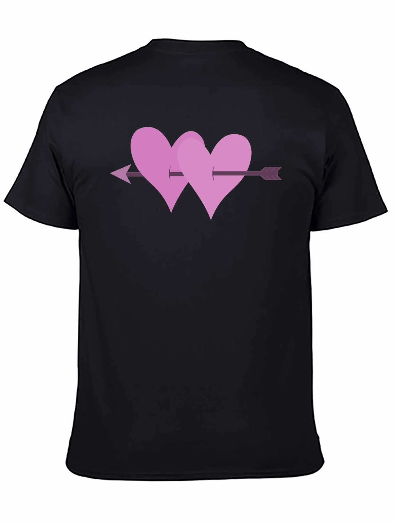 Black Love Arrow Heart T-Shirt - Valentine's Day Tee view 4