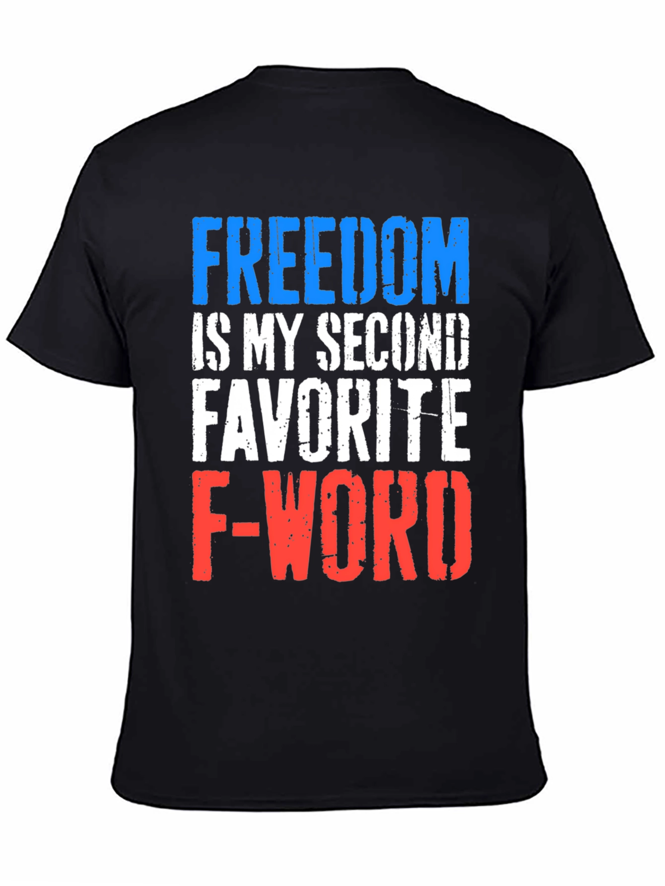 Black Freedom Funny Graphic Tee view 4