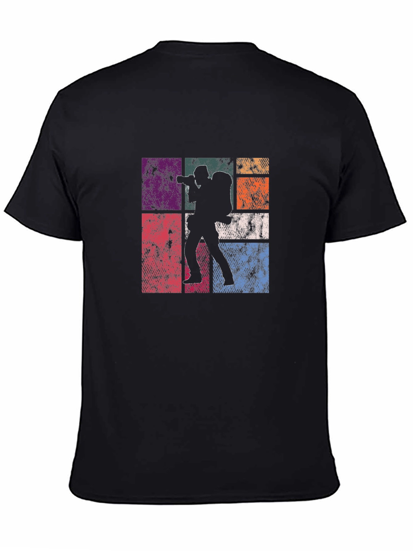 Black Retro Photographer T-Shirt - Vintage Style view 4