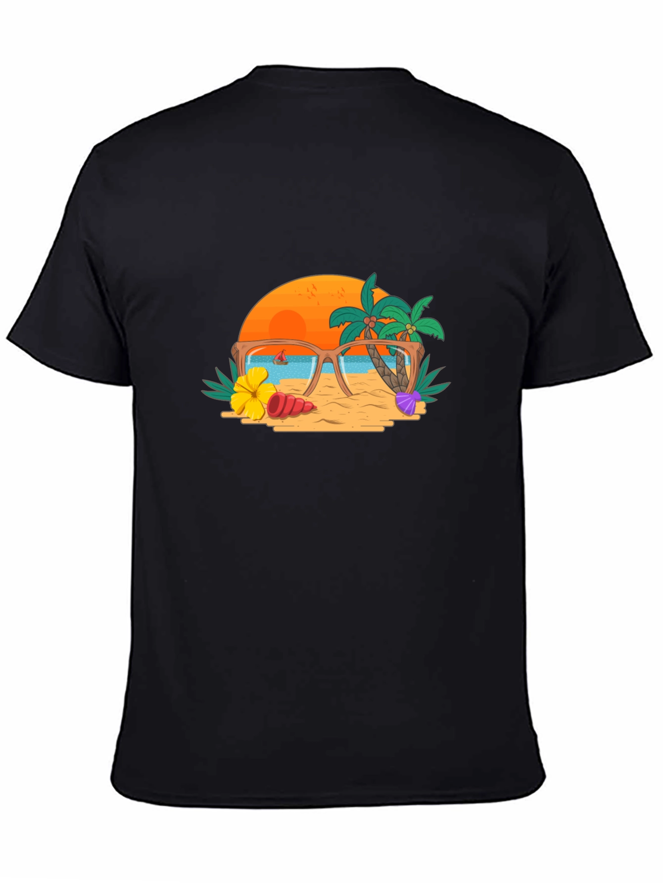 Summer Beach Graphic Tee - 4