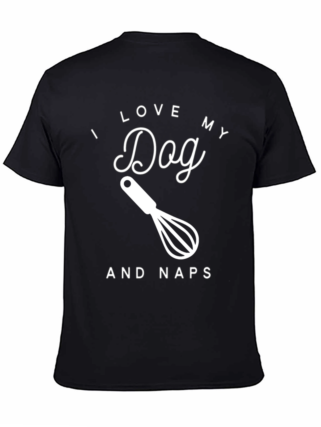 Black I Love My Dog And Naps Graphic Tee view 4