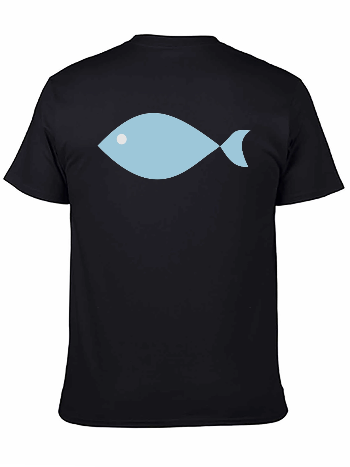 Black Minimalist Fish Graphic Tee - Unisex view 4