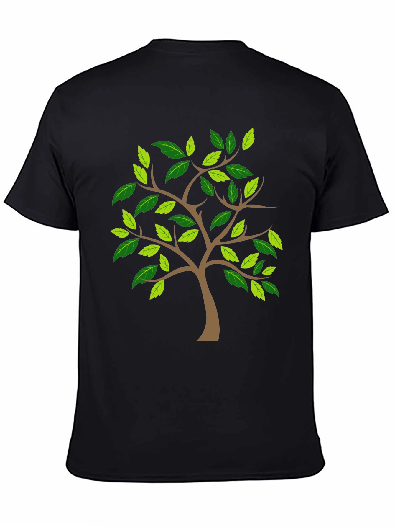 Black Nature Tree Graphic Print Tee - Classic Black view 4