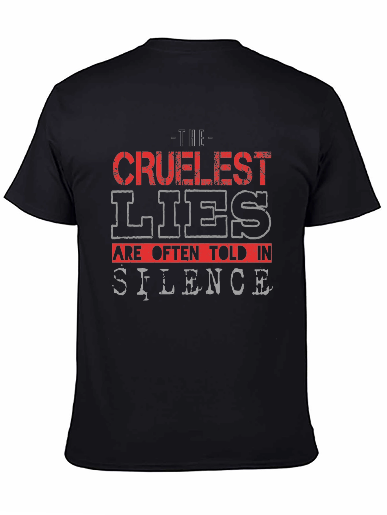 Black Cruelest Lies Graphic T-Shirt view 4