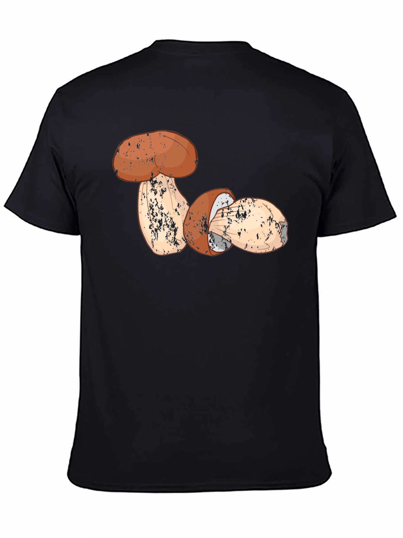 Black Mushroom Graphic T-Shirt - Nature Lover's Tee view 4