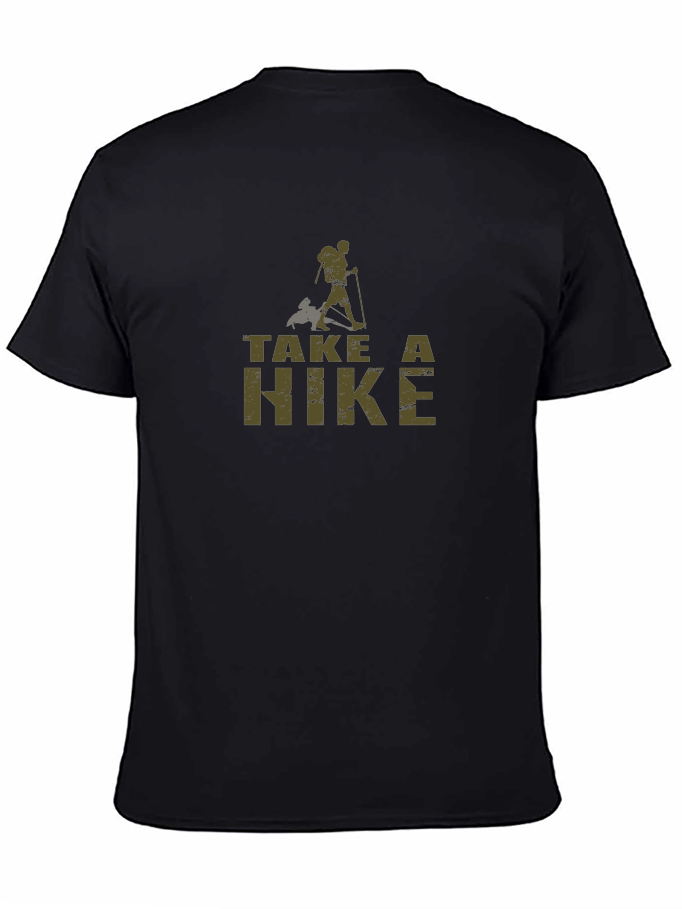 Black Take a Hike T-Shirt - Black Hiking Apparel view 4