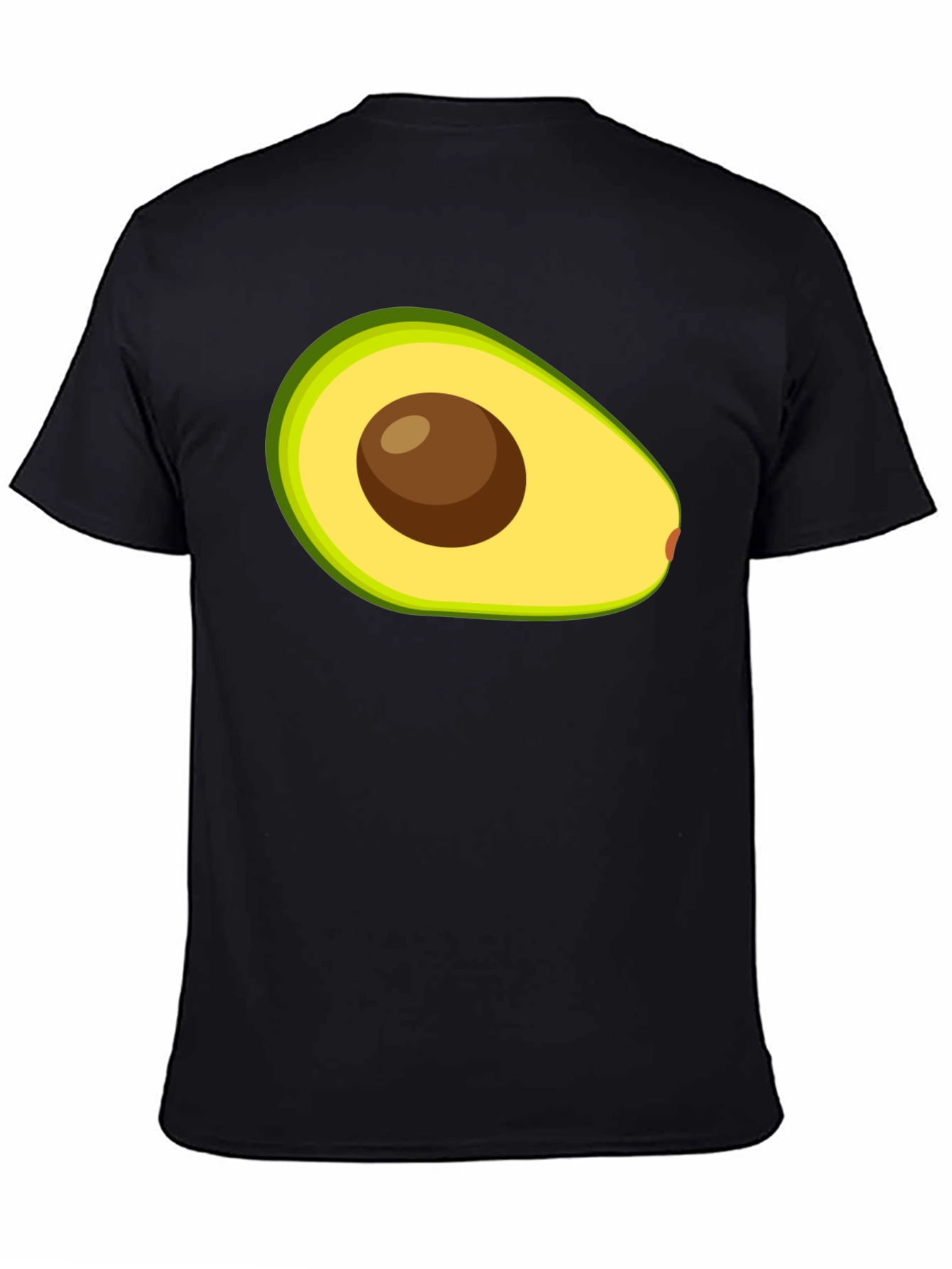 Black Avocado Graphic Tee - Black Cotton T-Shirt view 4