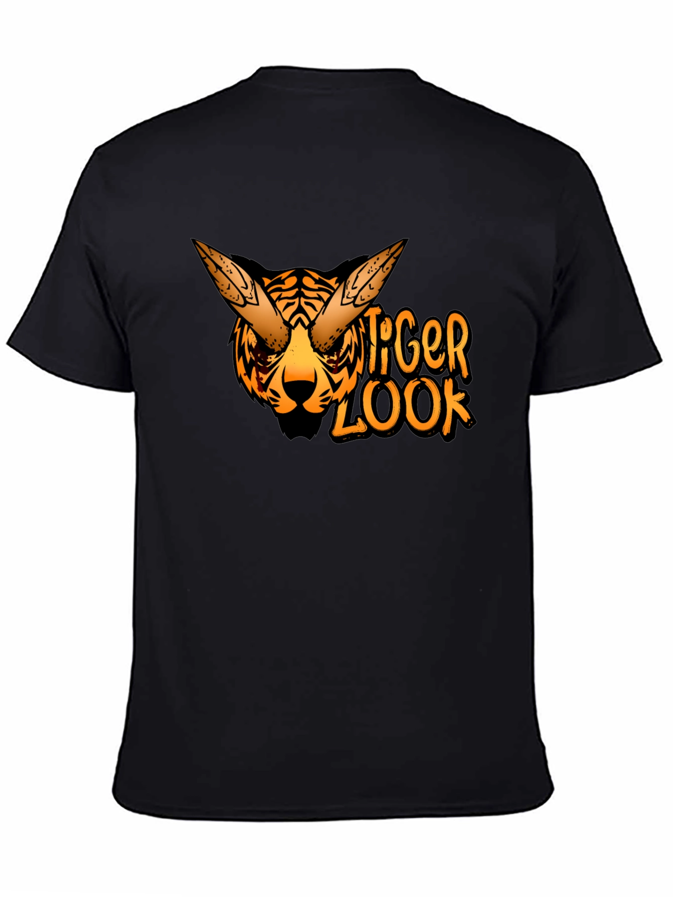 Black Tiger Look Graphic Tee - Cool Animal Design view 4