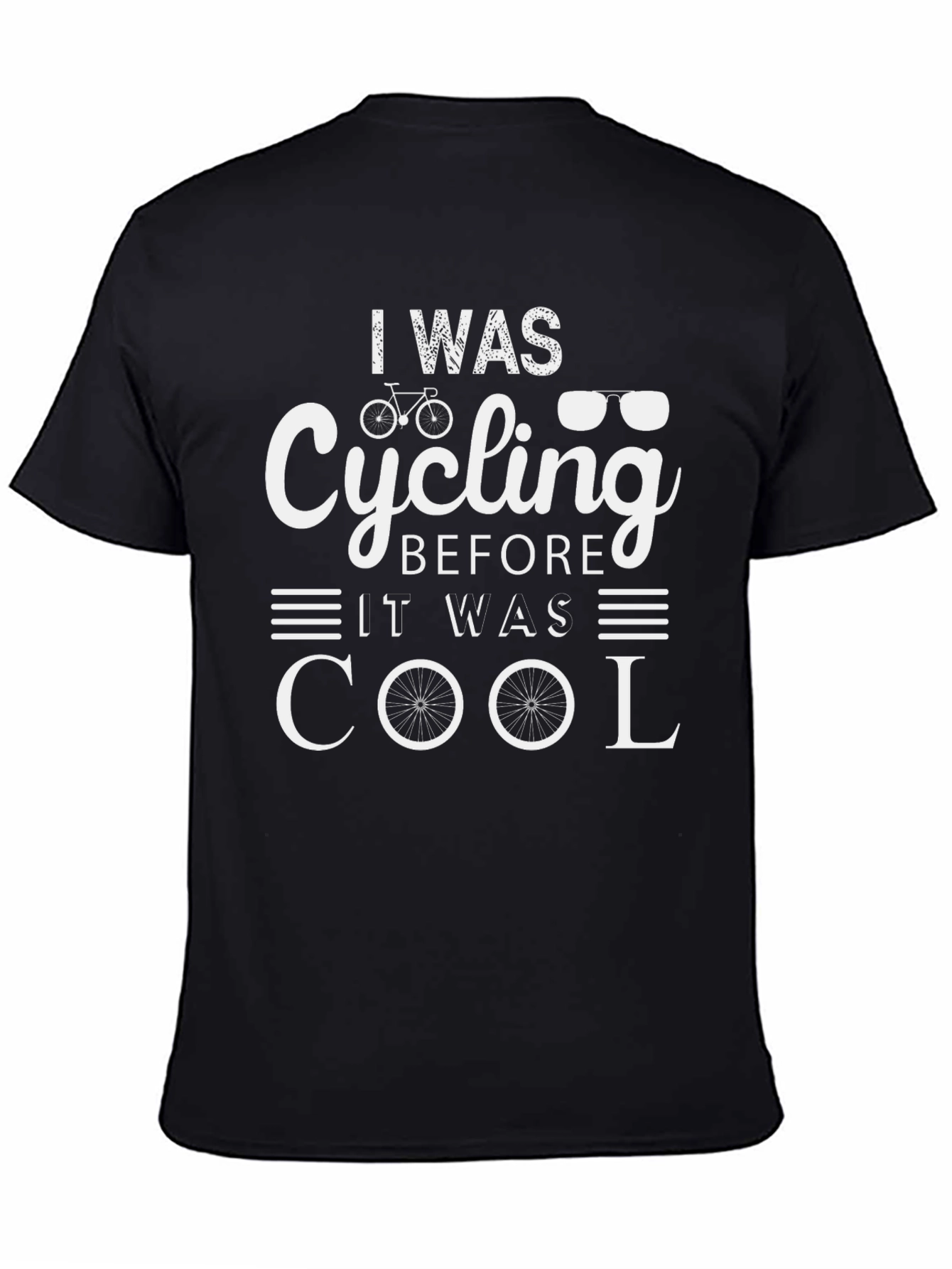 Black Cycling Before Cool Black T-Shirt view 4