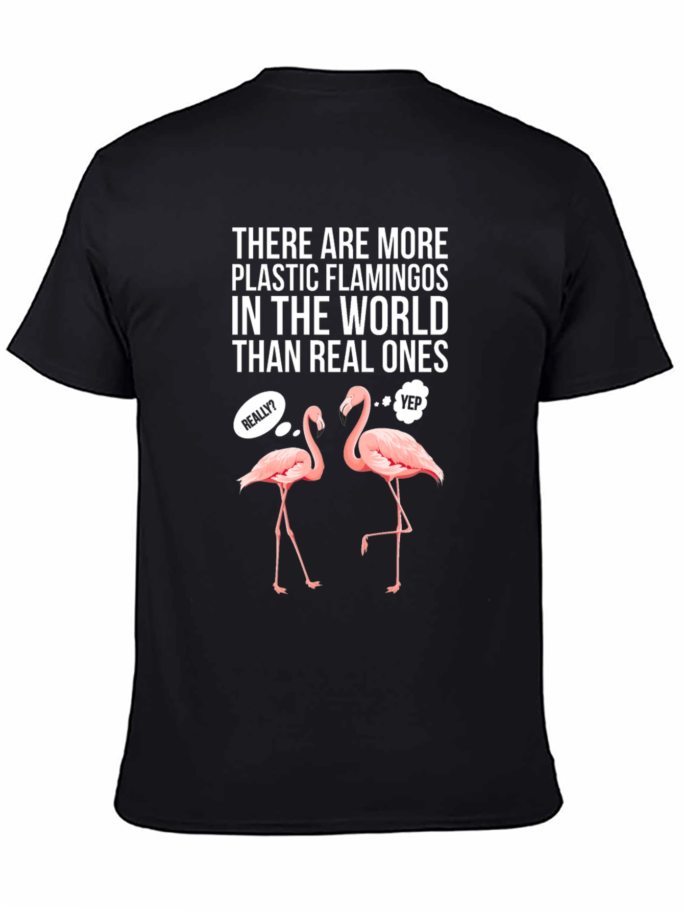 Black Flamingo T-Shirt - More Plastic Than Real! view 4