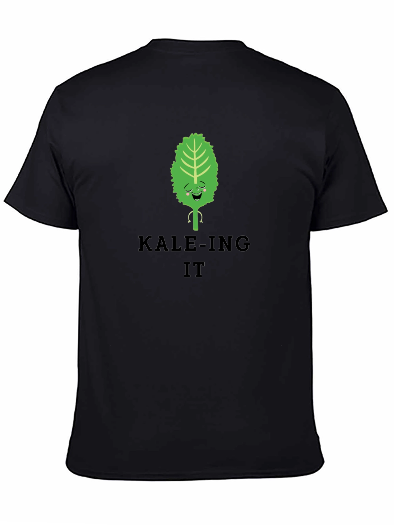 Black Kale-ing It T-Shirt - Funny Vegan Shirt view 4
