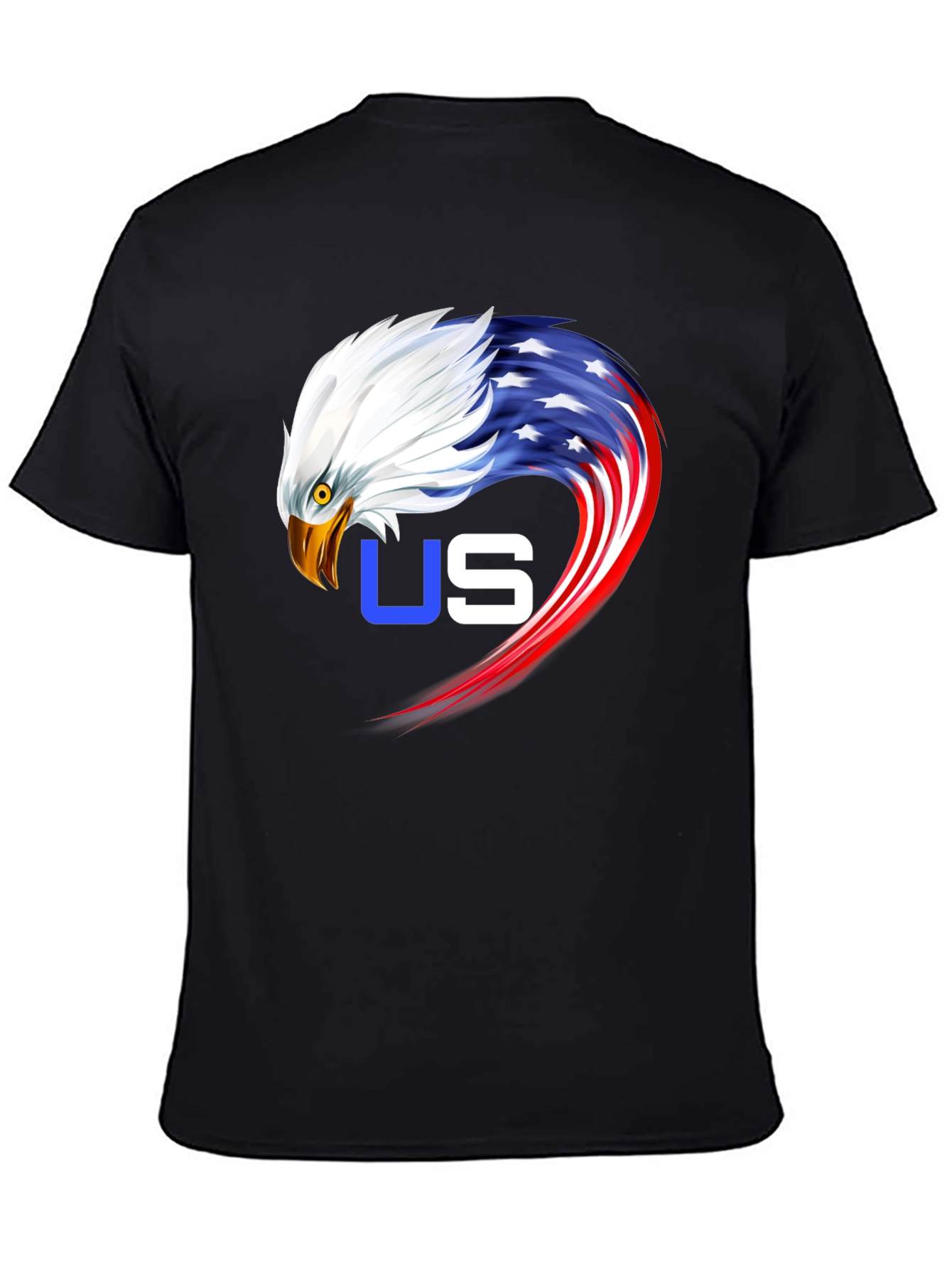 Black Patriotic Eagle Graphic Tee - USA Pride view 4