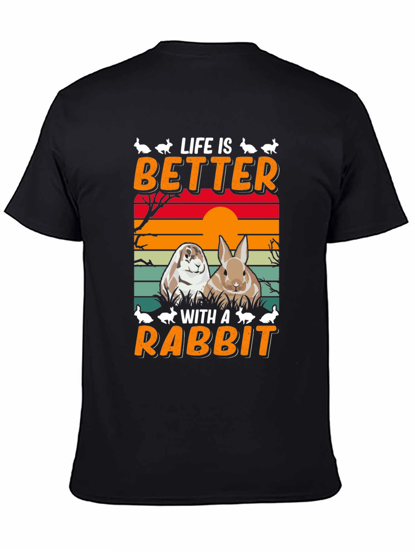 Black Life is Better With A Rabbit T-Shirt view 4
