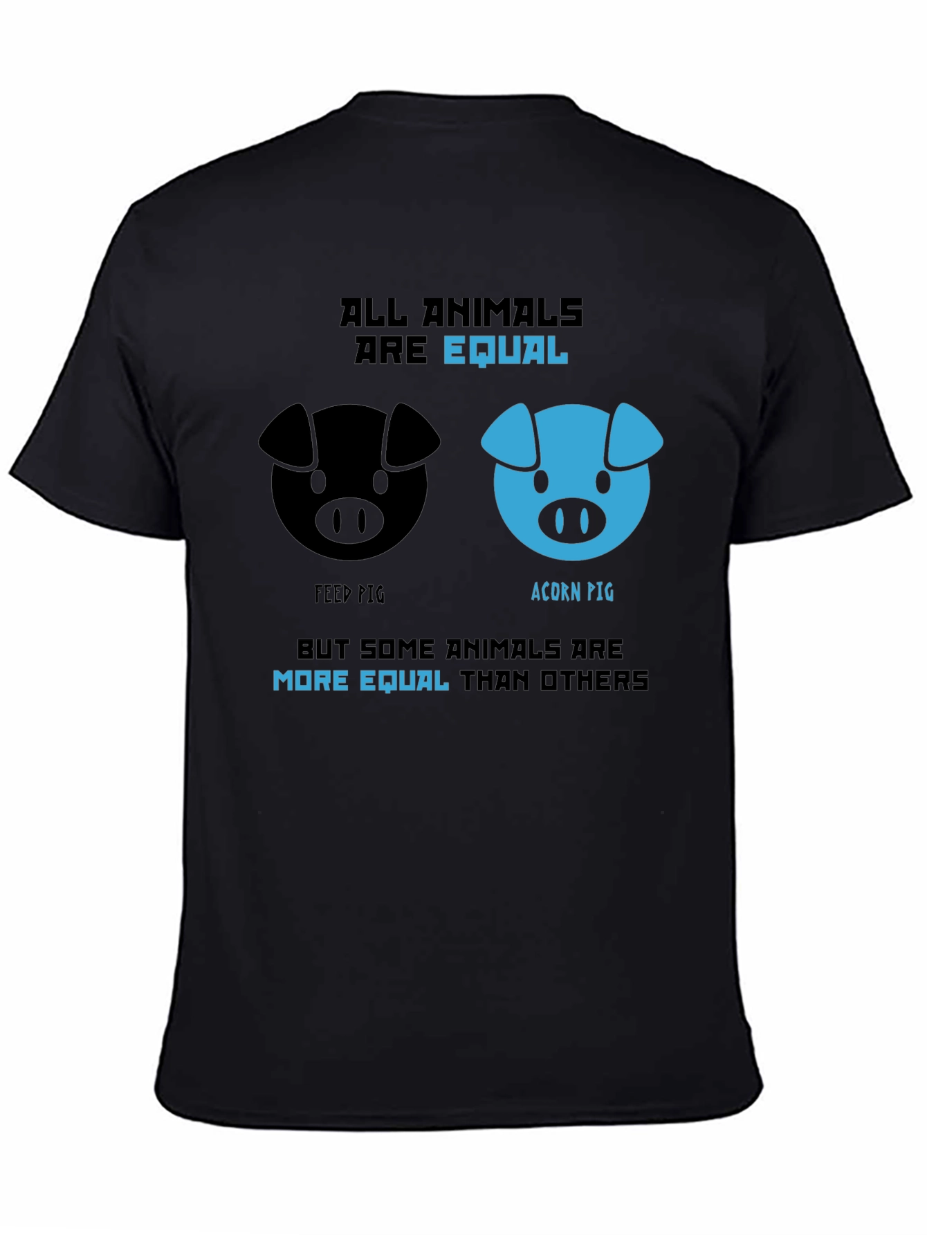 Black All Animals Are Equal T-Shirt view 4