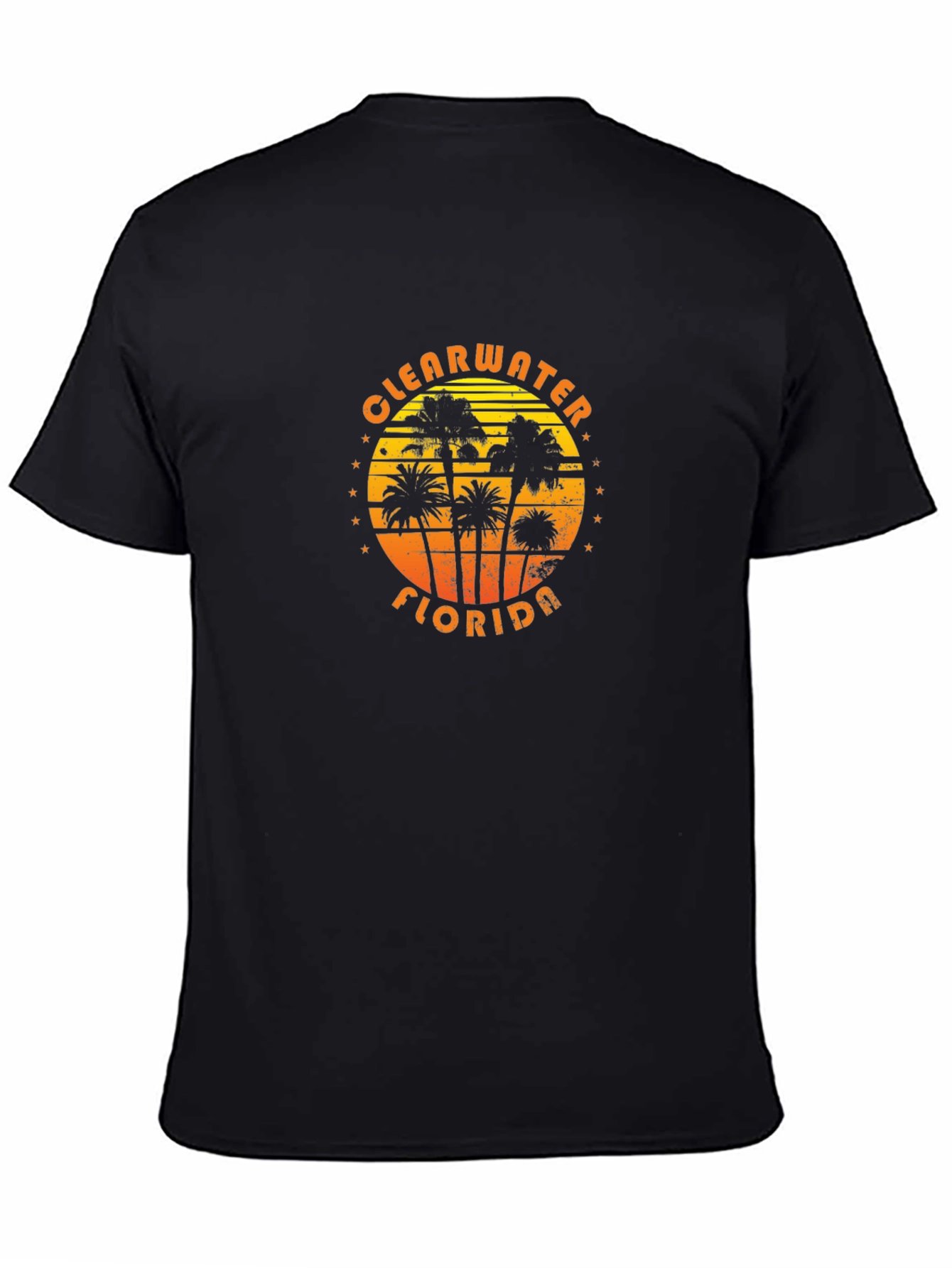 Clearwater Florida Palm Tree Sunset T-Shirt - 4