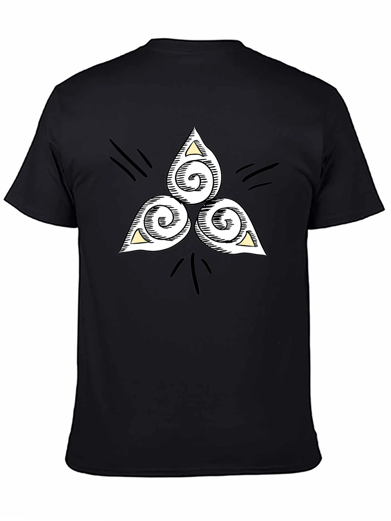 Black Symbolic Black T-Shirt - Stylish Graphic Tee view 4