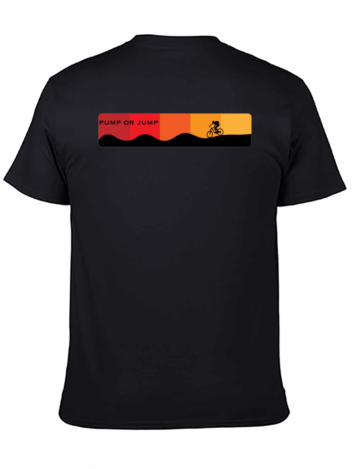 Black Pump or Jump Mountain Bike T-Shirt - Black view 4