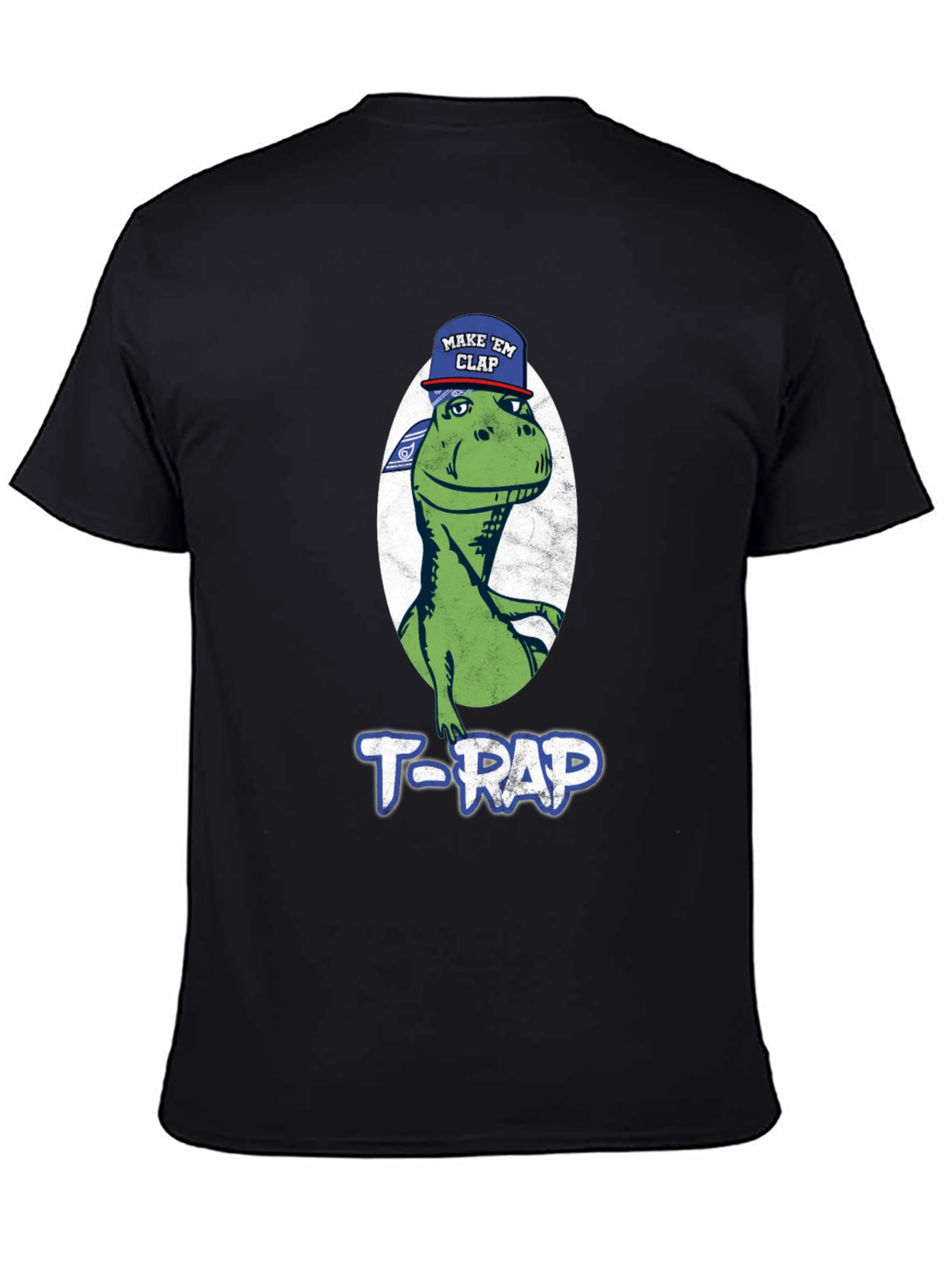 Black T-RAP Dinosaur Graphic Tee - Make 'em Clap view 4