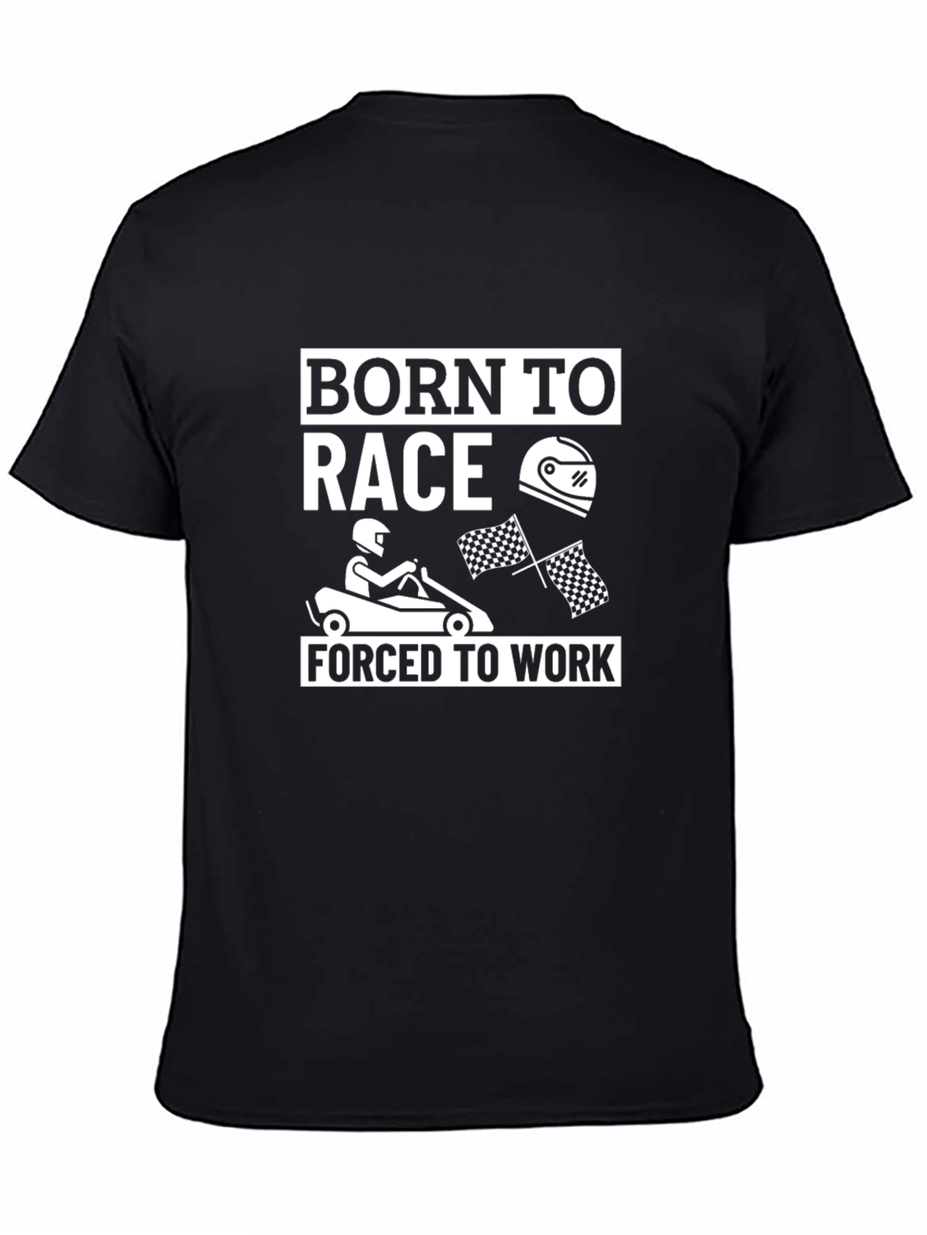 Black Born to Race Graphic T-Shirt view 4